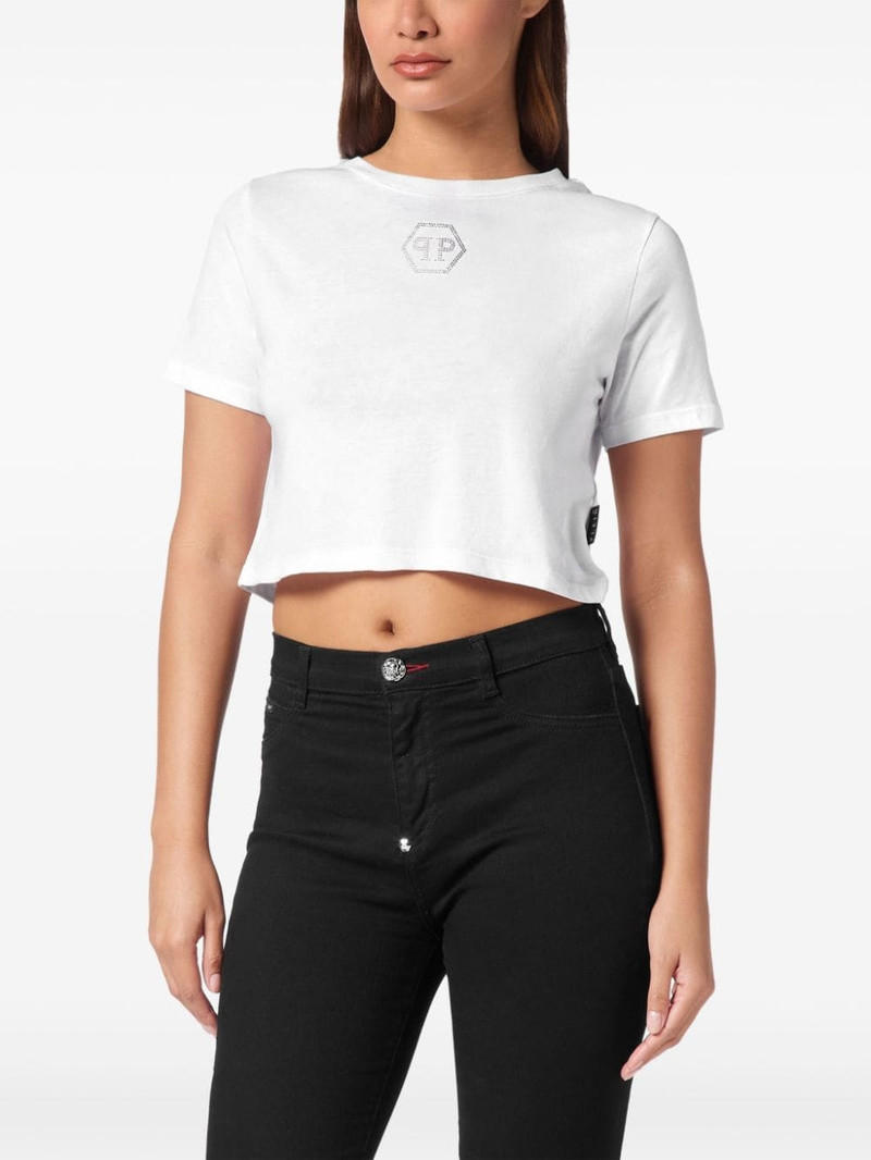 Crystal Hexagon cropped T-shirt 3