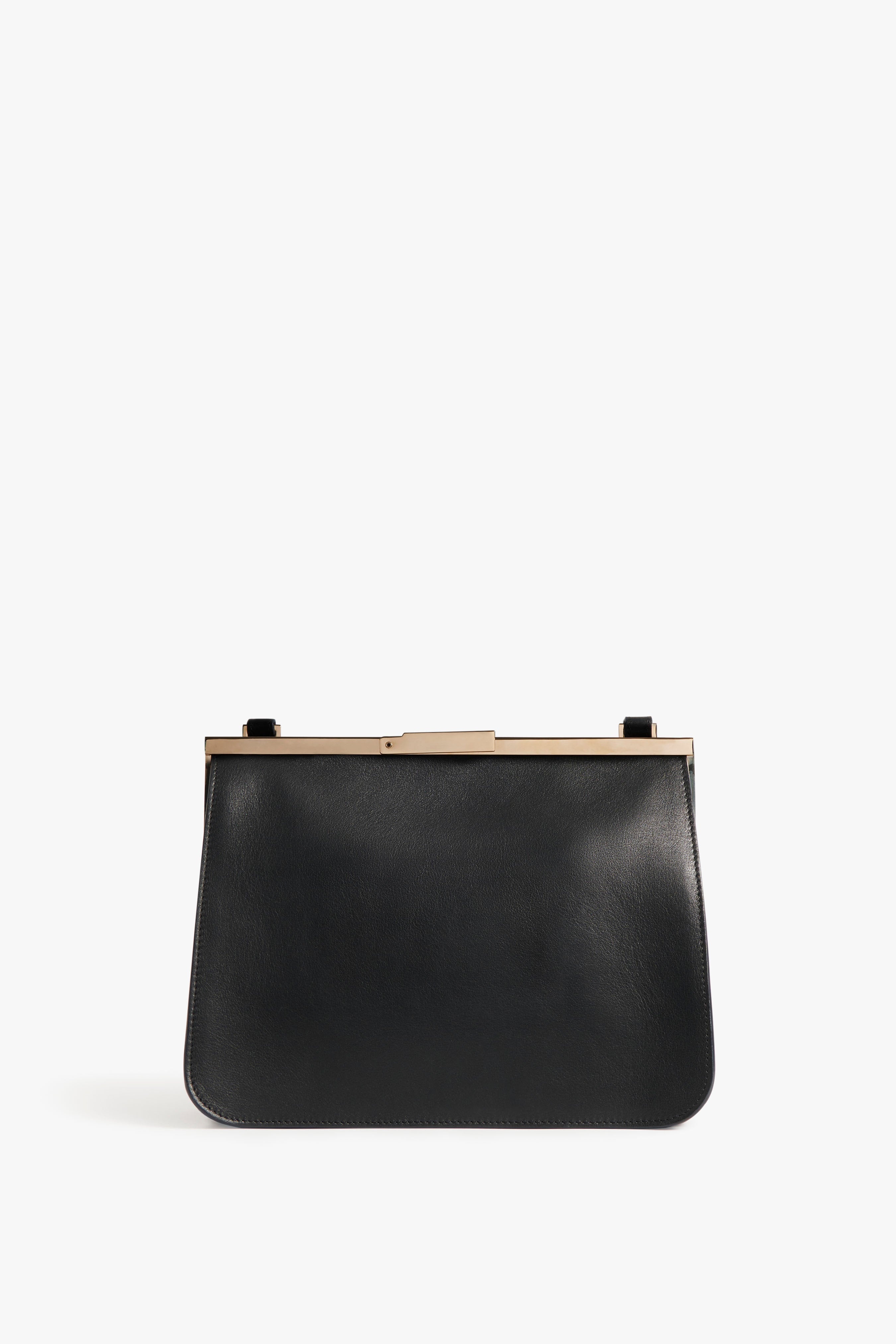 Frame Satchel Bag In Black Leather - 4