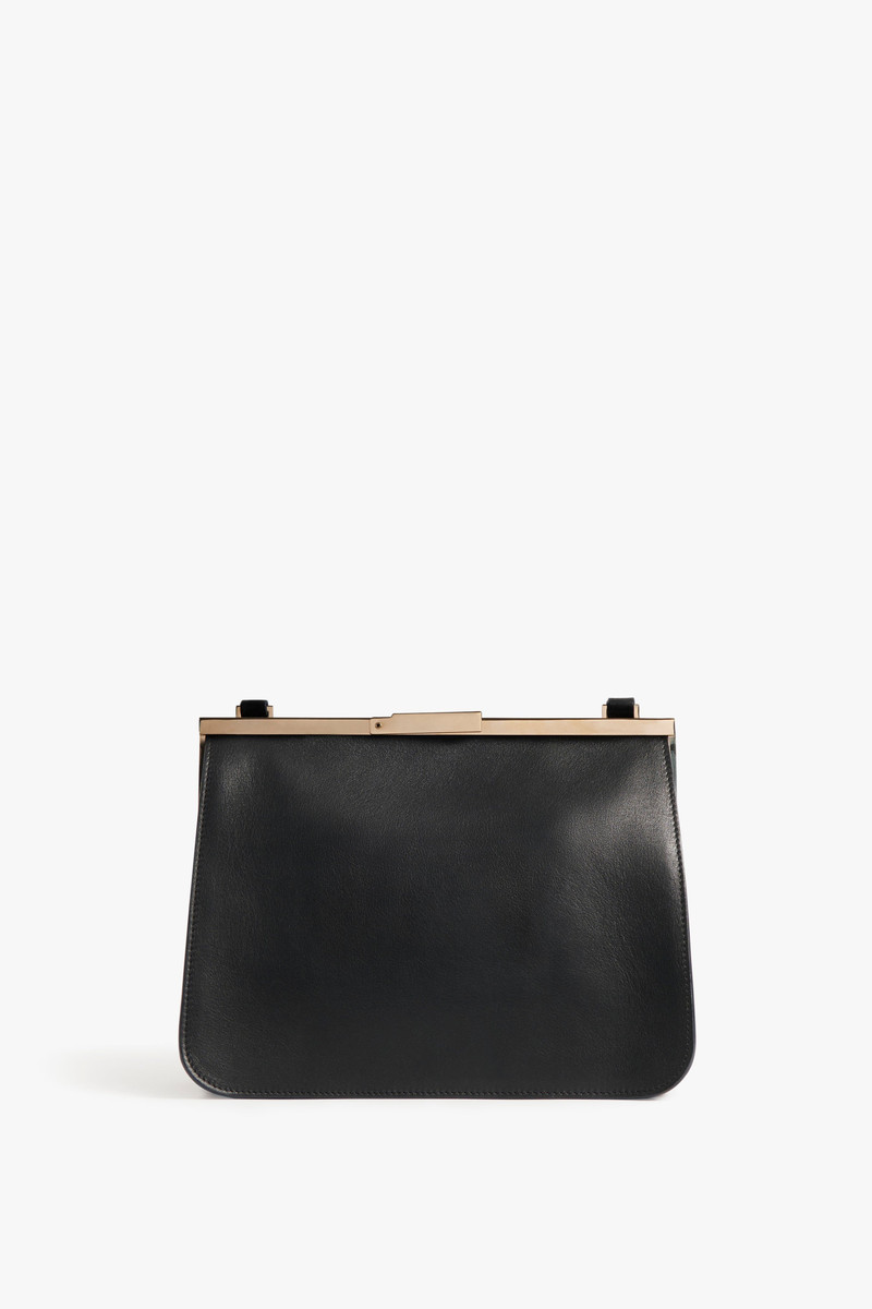 Frame Satchel Bag In Black Leather 4
