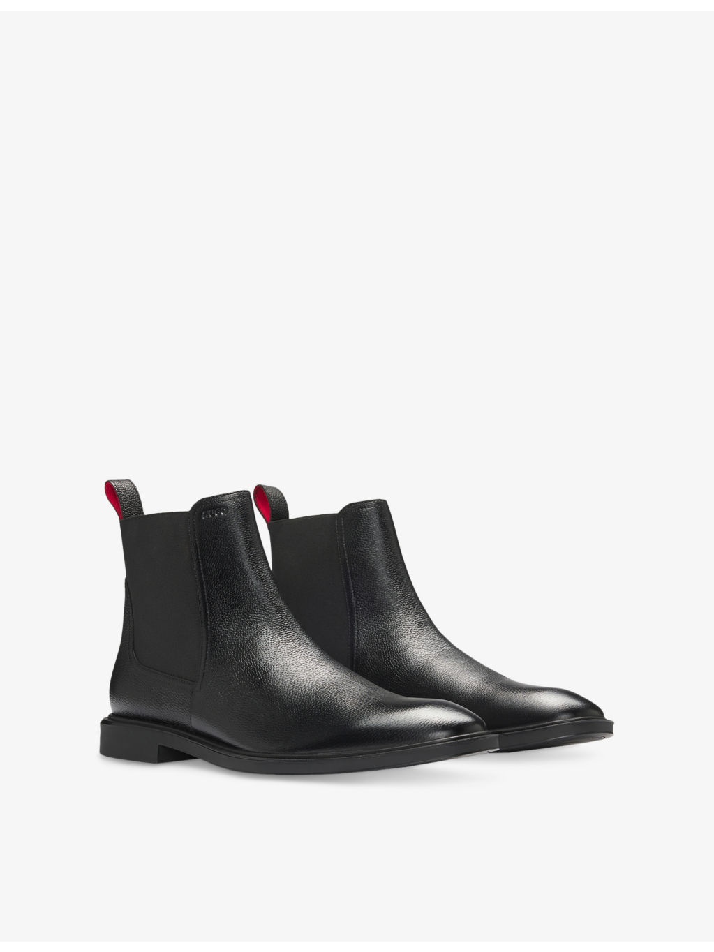 Brand-embossed faux-leather Chelsea boots - 3