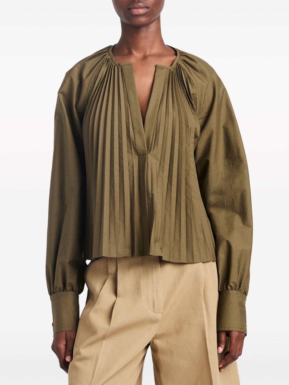 Monica pleat-detailing blouse - 5