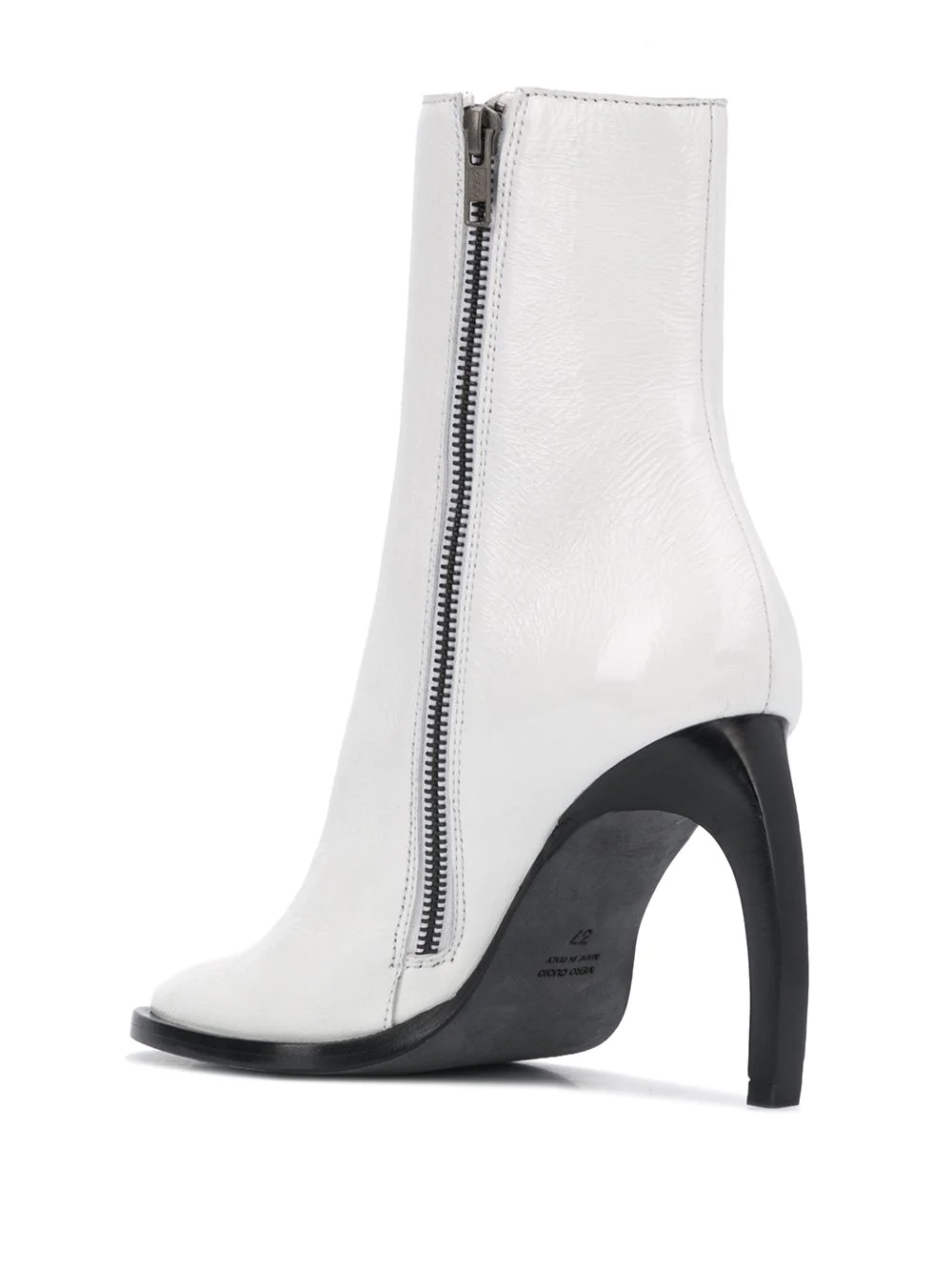 two-tone curved heel boots - 3