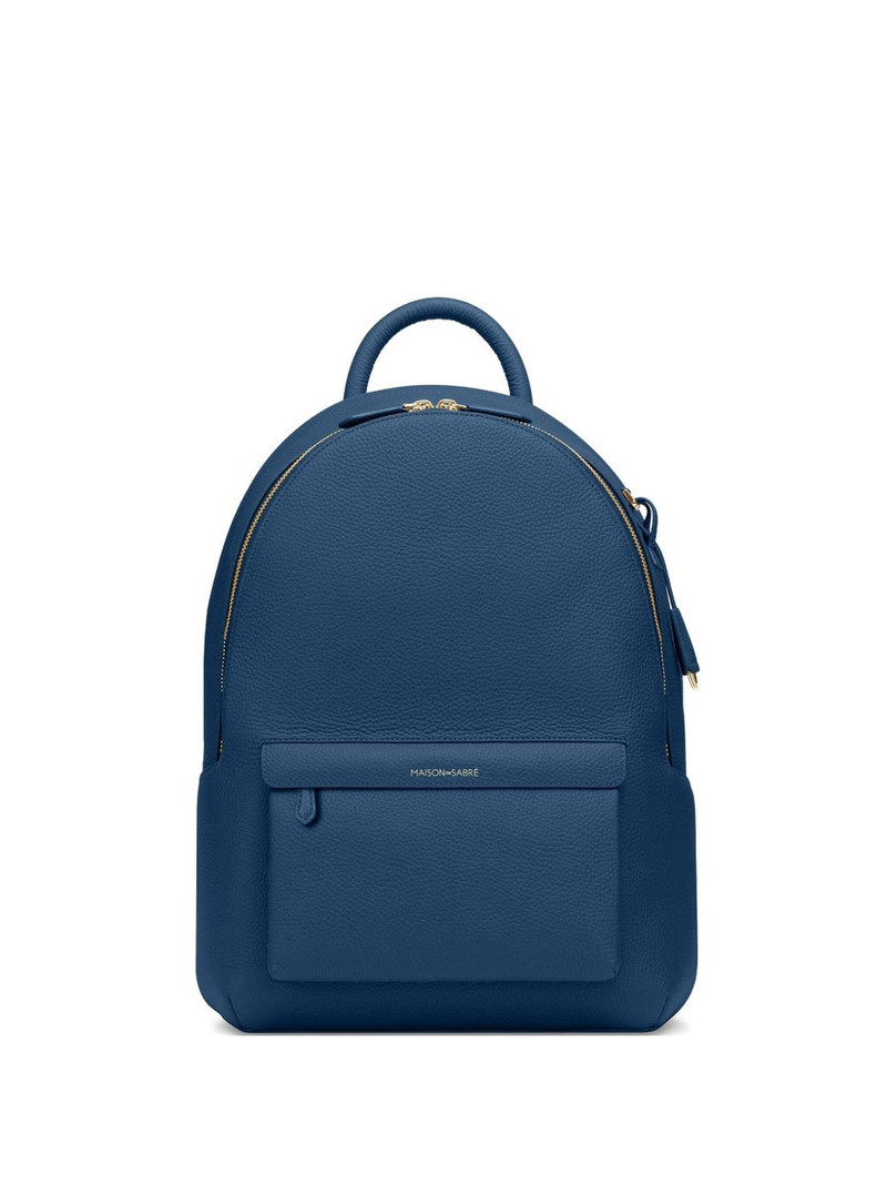 zip leather backpack 1
