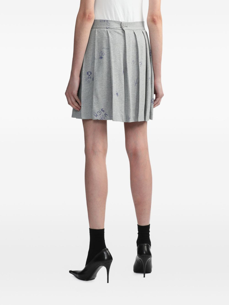 scribble-print pleated skirt 4