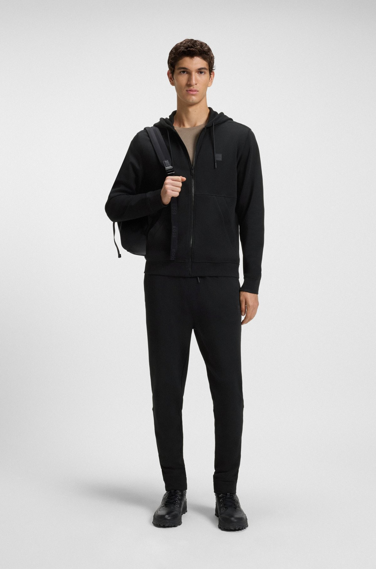 COTTON-TERRY TRACKSUIT BOTTOMS WITH LOGO PATCH - 4