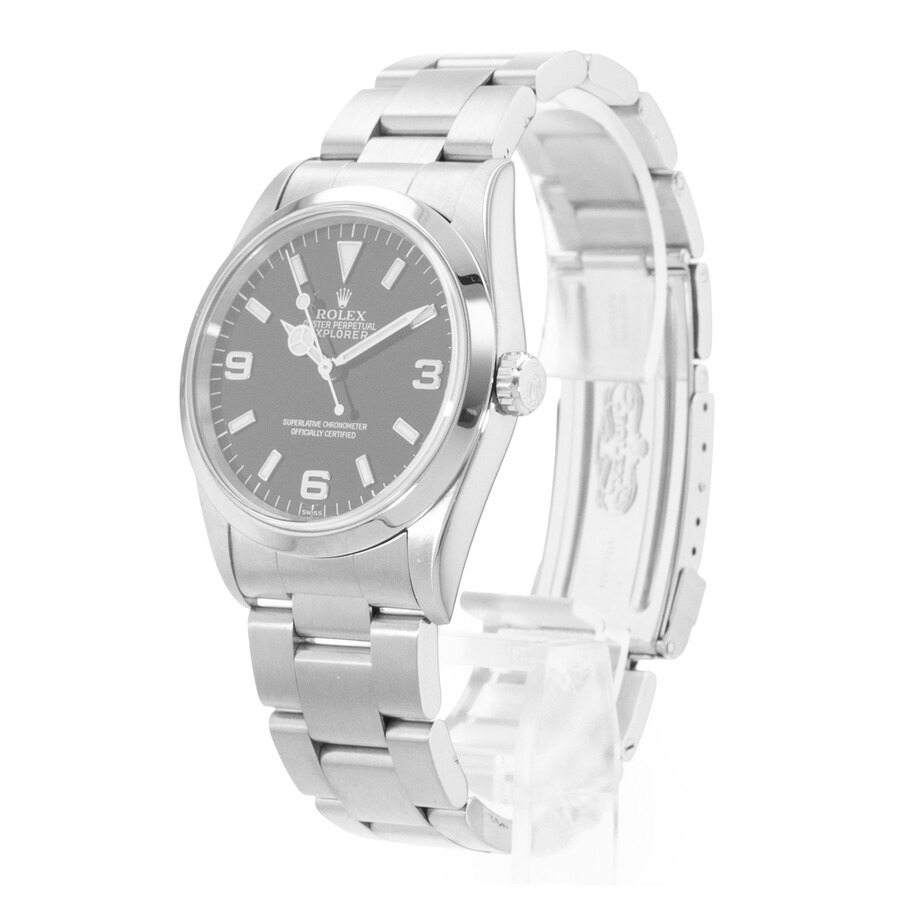 Pre-owned Rolex Explorer 36 Automatic Chronometer Black Dial Men's Watch 14270 BKSO - 4