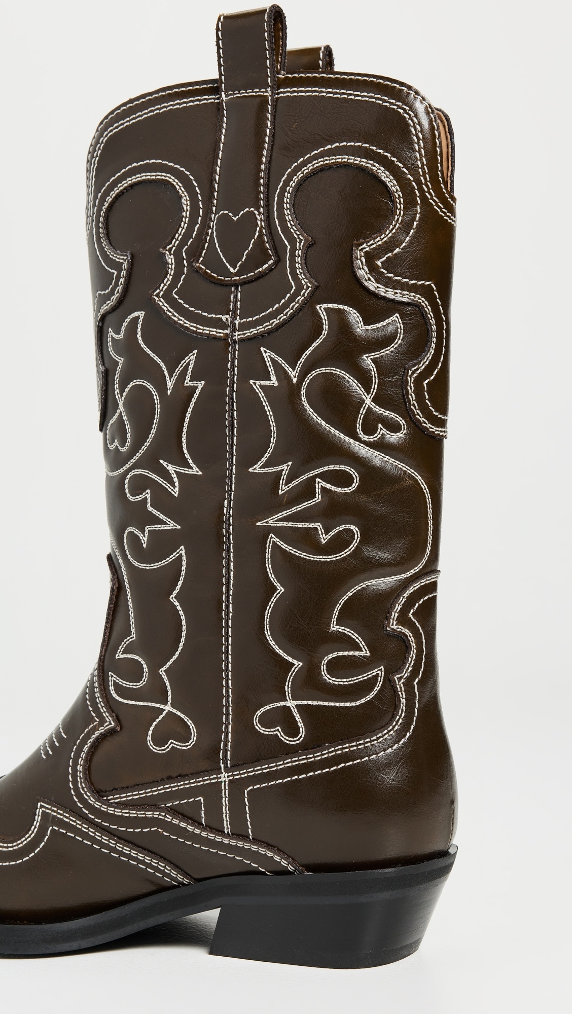 Mid Shaft Embroidered Western Boots - 3