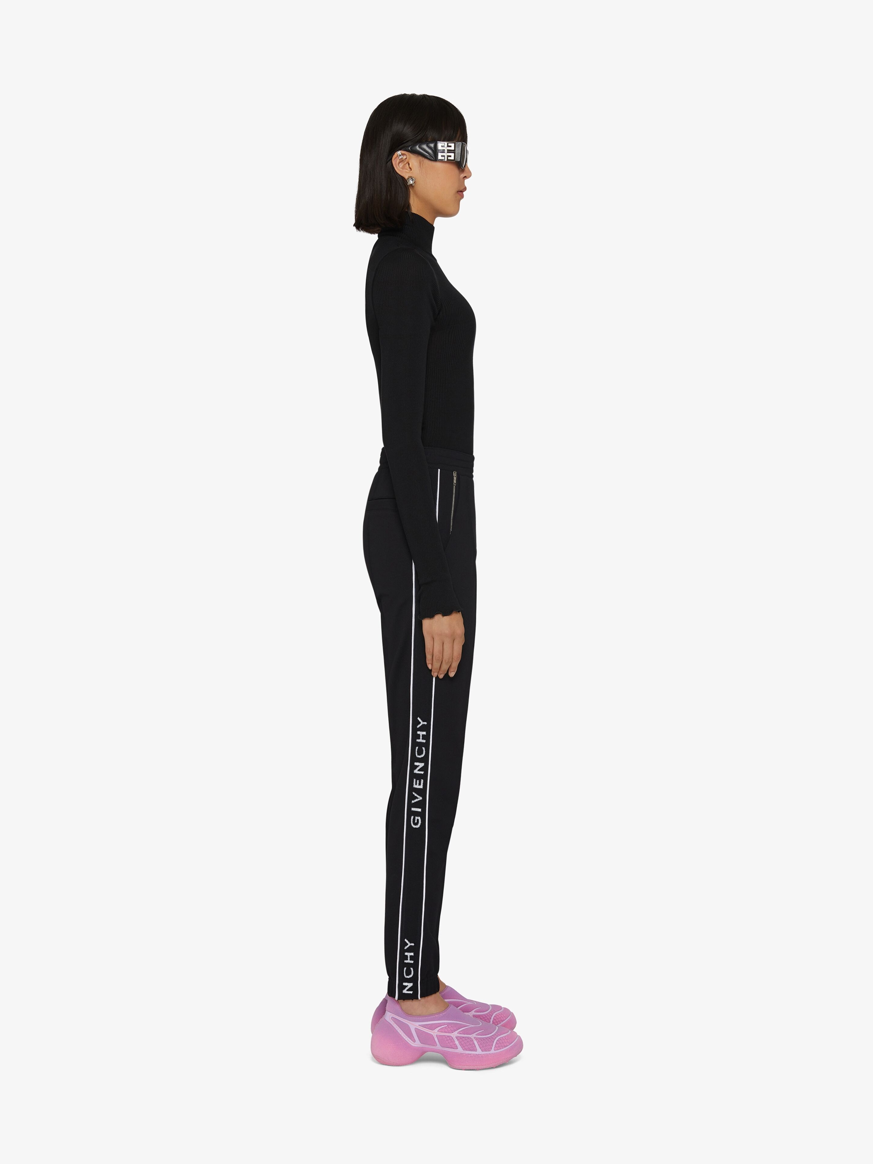 SLIM-FIT JOGGER PANTS IN JERSEY WITH GIVENCHY BANDS - 3