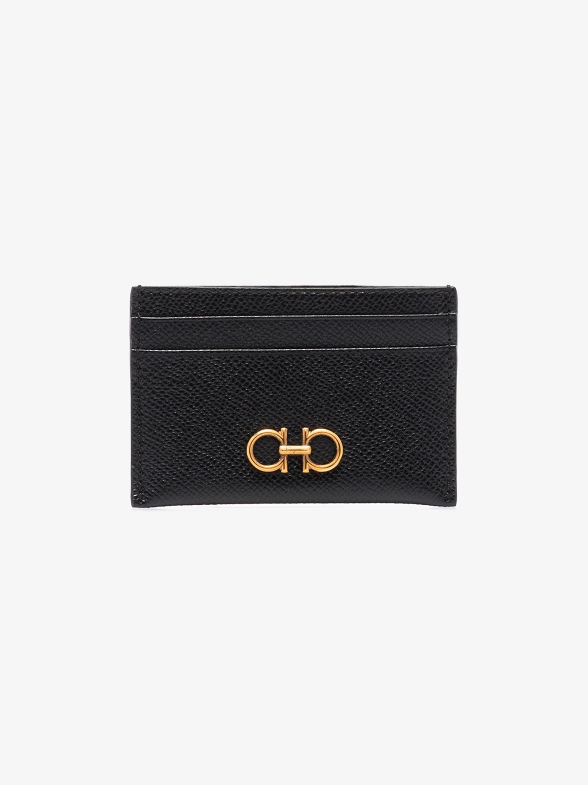 Black Gancini leather card holder - 1
