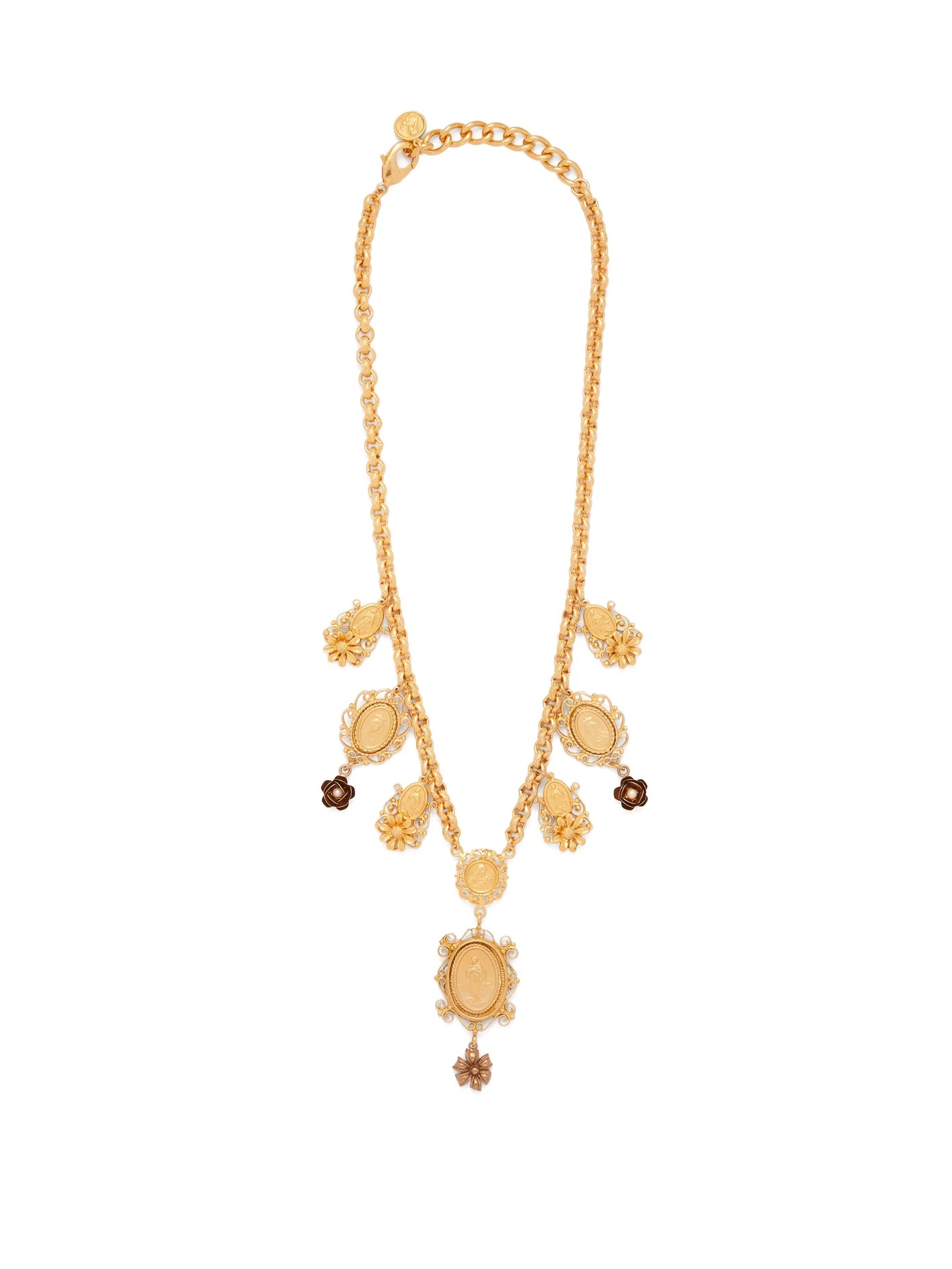 Charm & faux-pearl necklace - 1