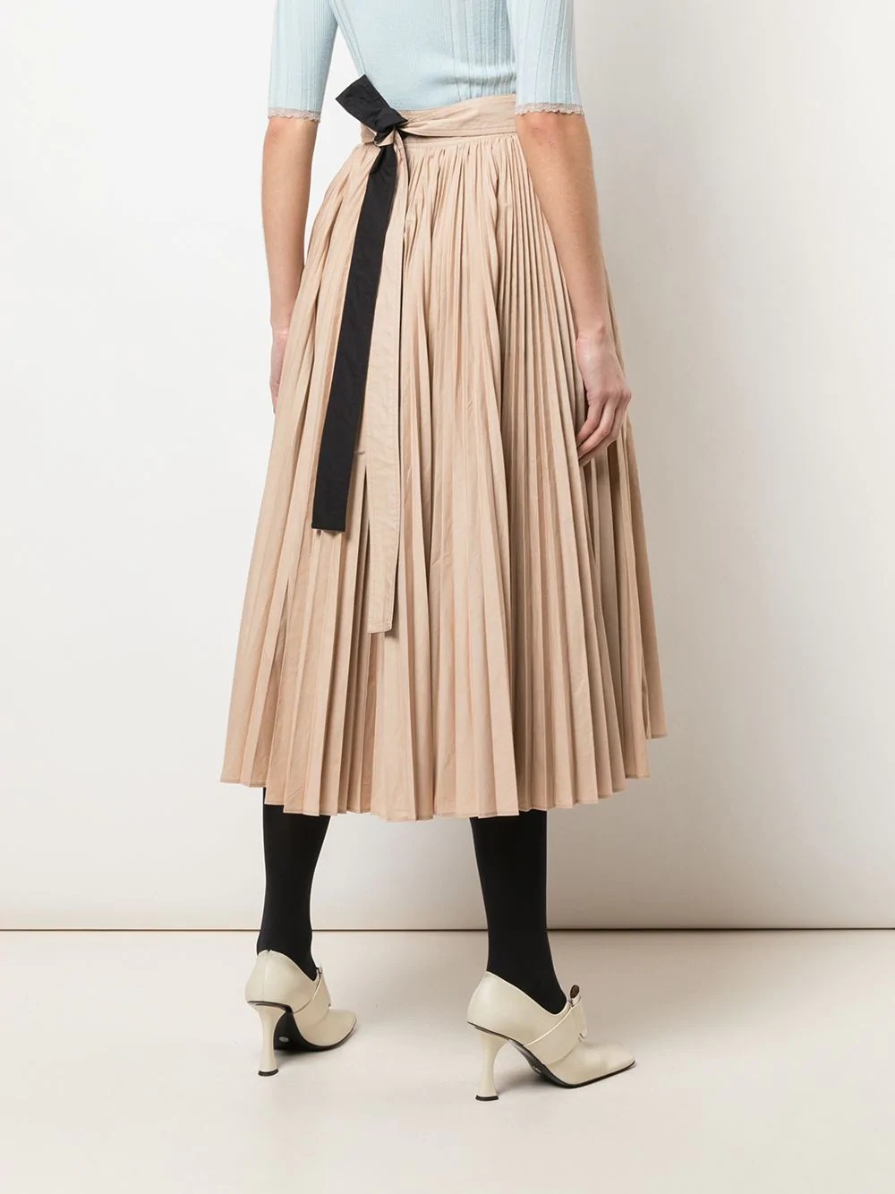 pleated poplin skirt - 4