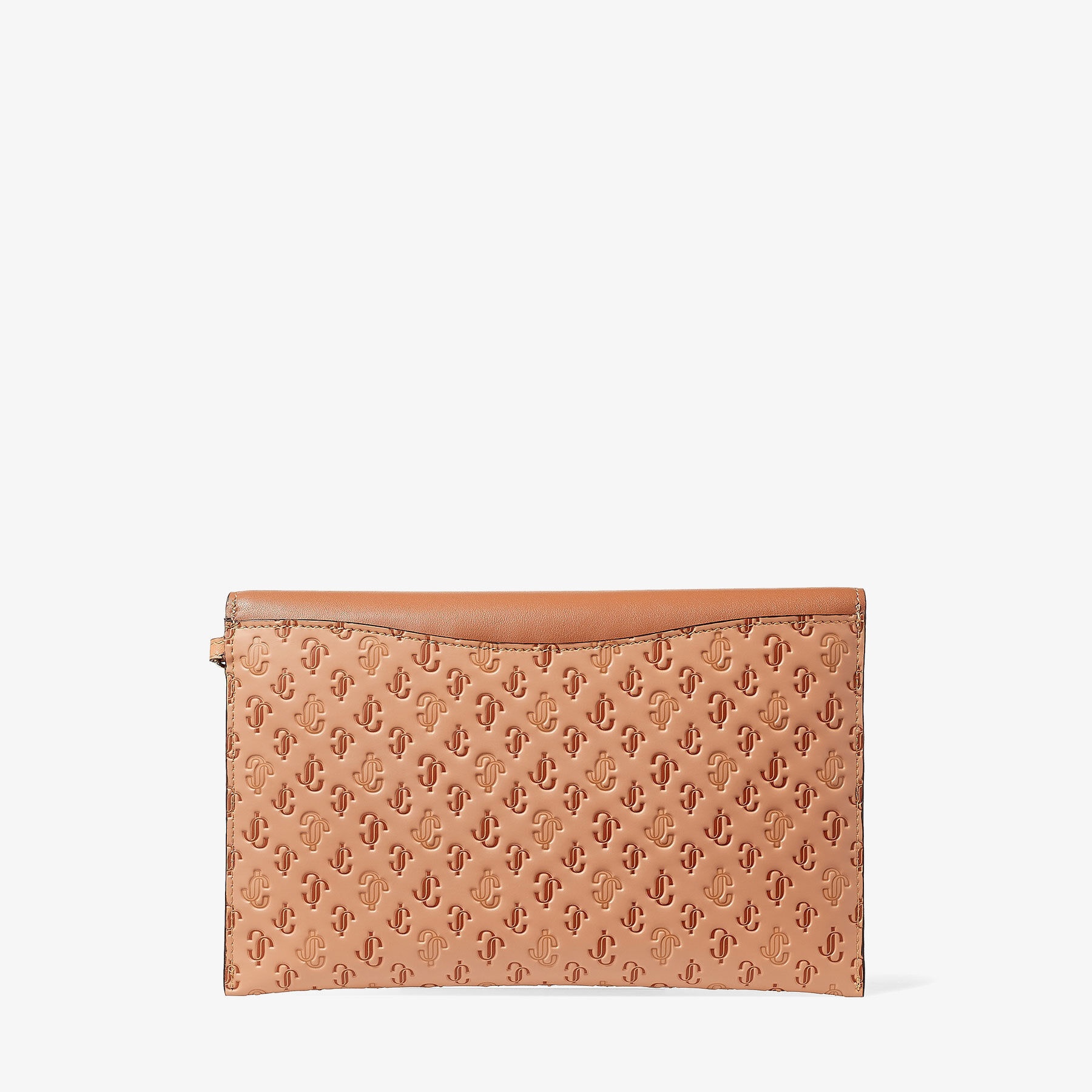 JC Envelope Pouch
Caramel JC Monogrammed Leather Pouch with Light Gold JC Monogram - 6