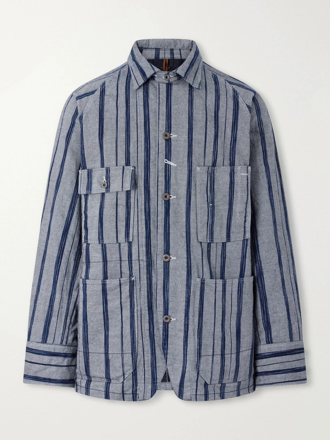 Cactus Striped Cotton-Kasuri Jacket - 1