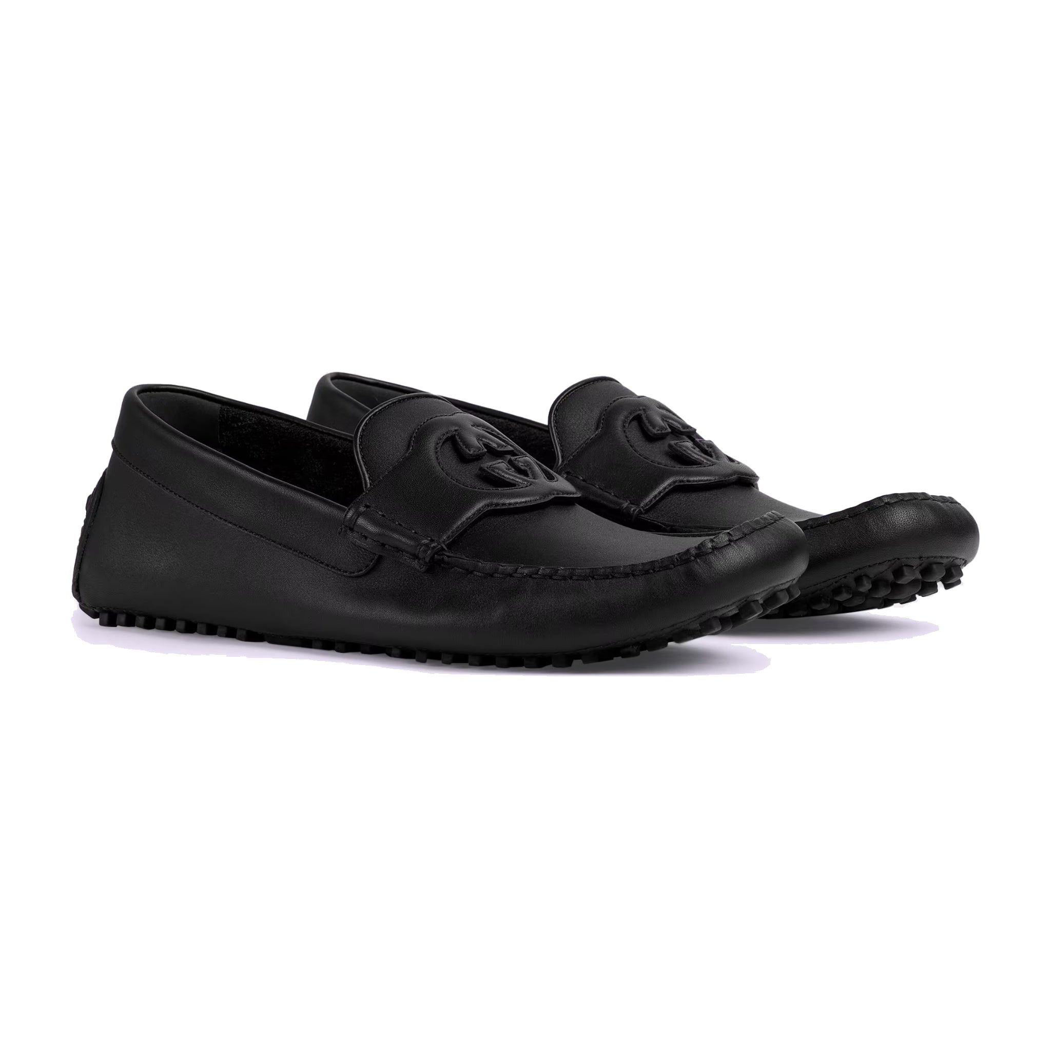Gucci Leather Driver Shoes 'Black' 730148-1XH60-1000 - 2