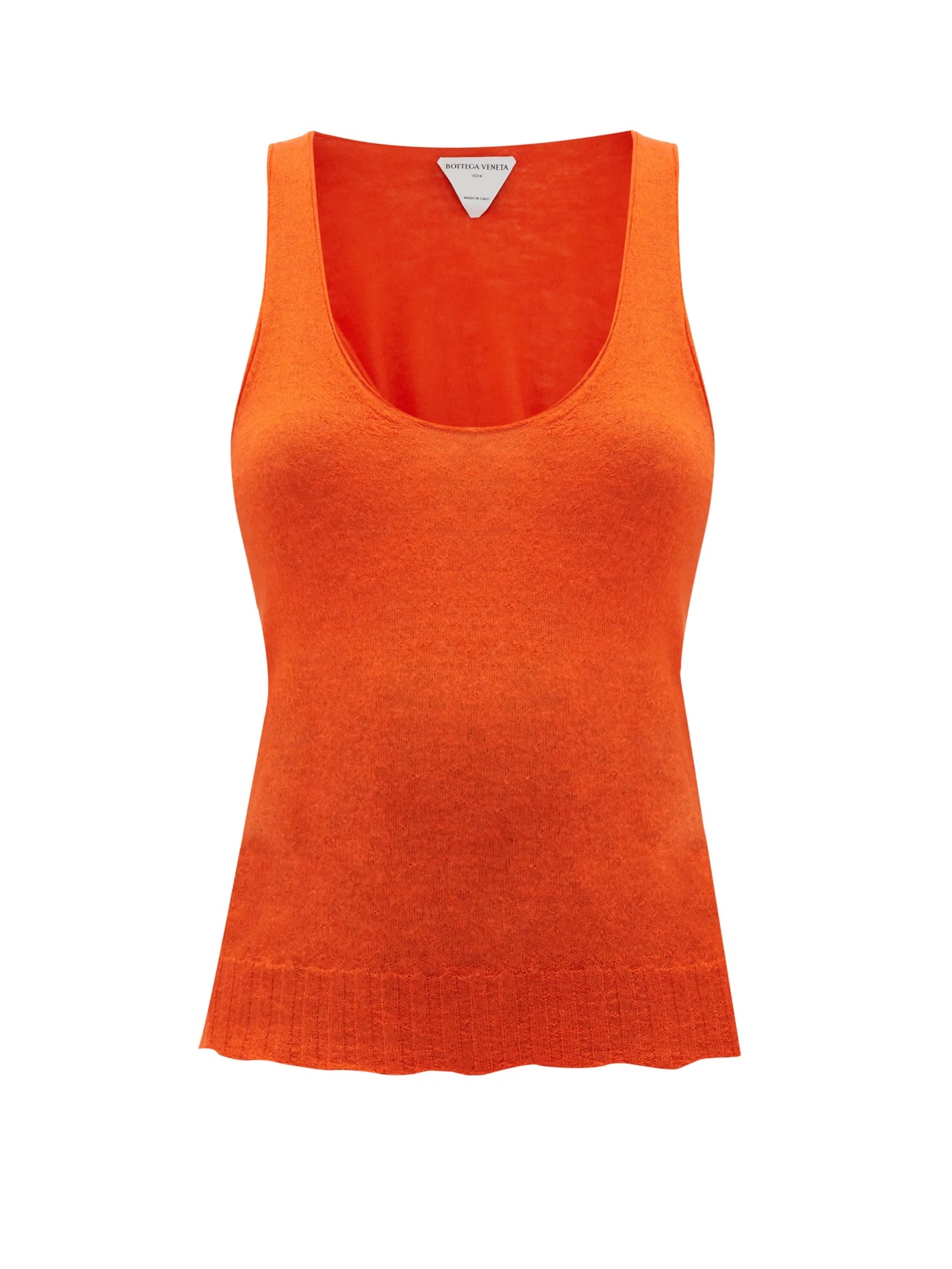 Scoop-neck cashmere top - 1