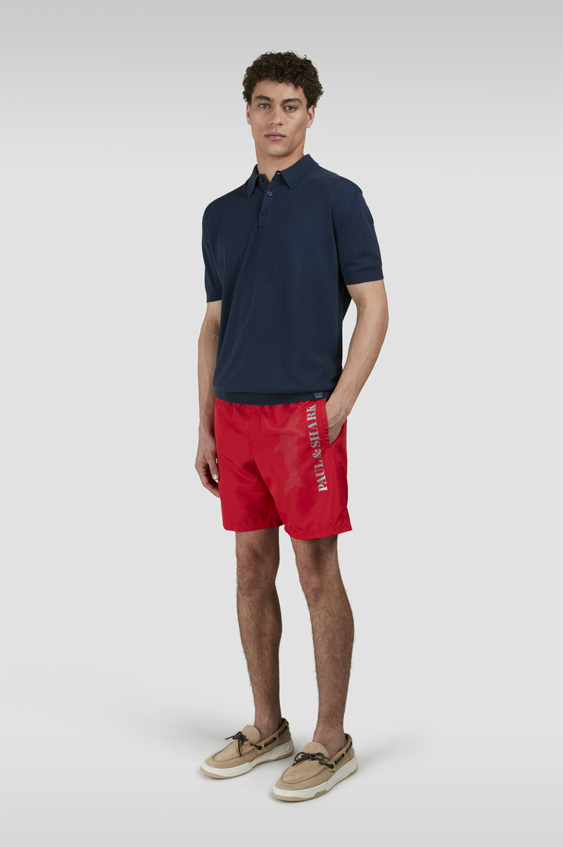 Paul & Shark SWIM SHORTS WITH REFLECTIVE LOGO PRINT outlook