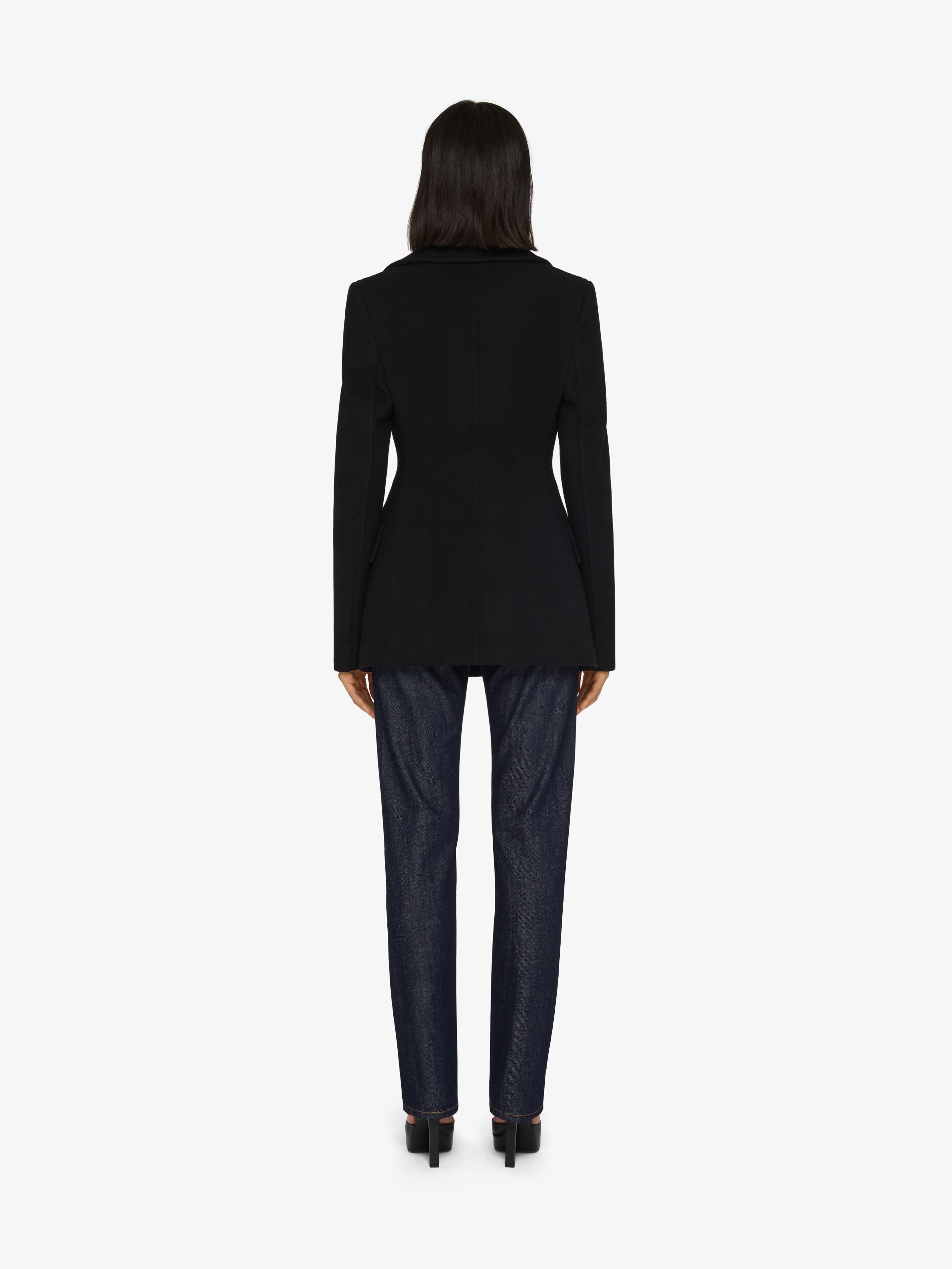 PEACOAT IN QUILTED WOOL WITH U-LOCK BUCKLE - 4