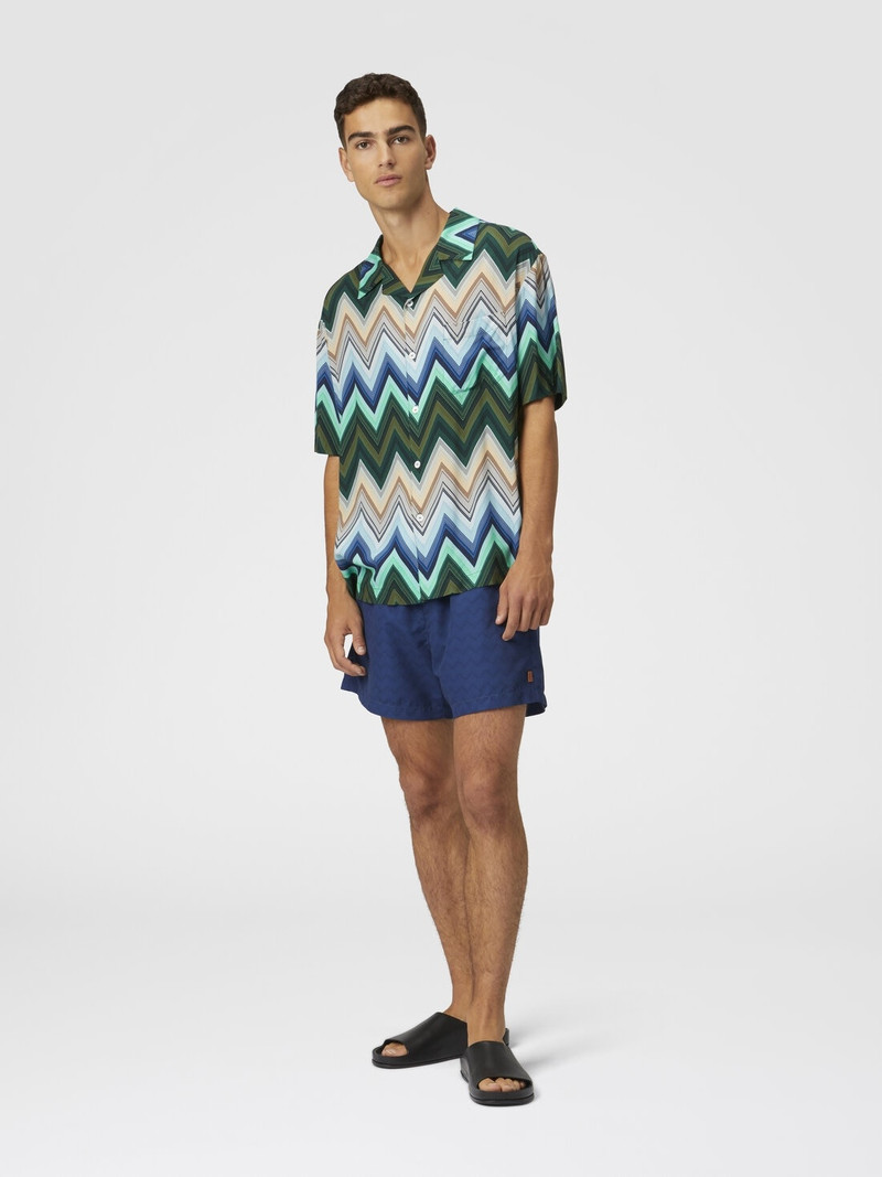 Missoni Viscose bowling shirt with macro zigzag and breast pocket outlook