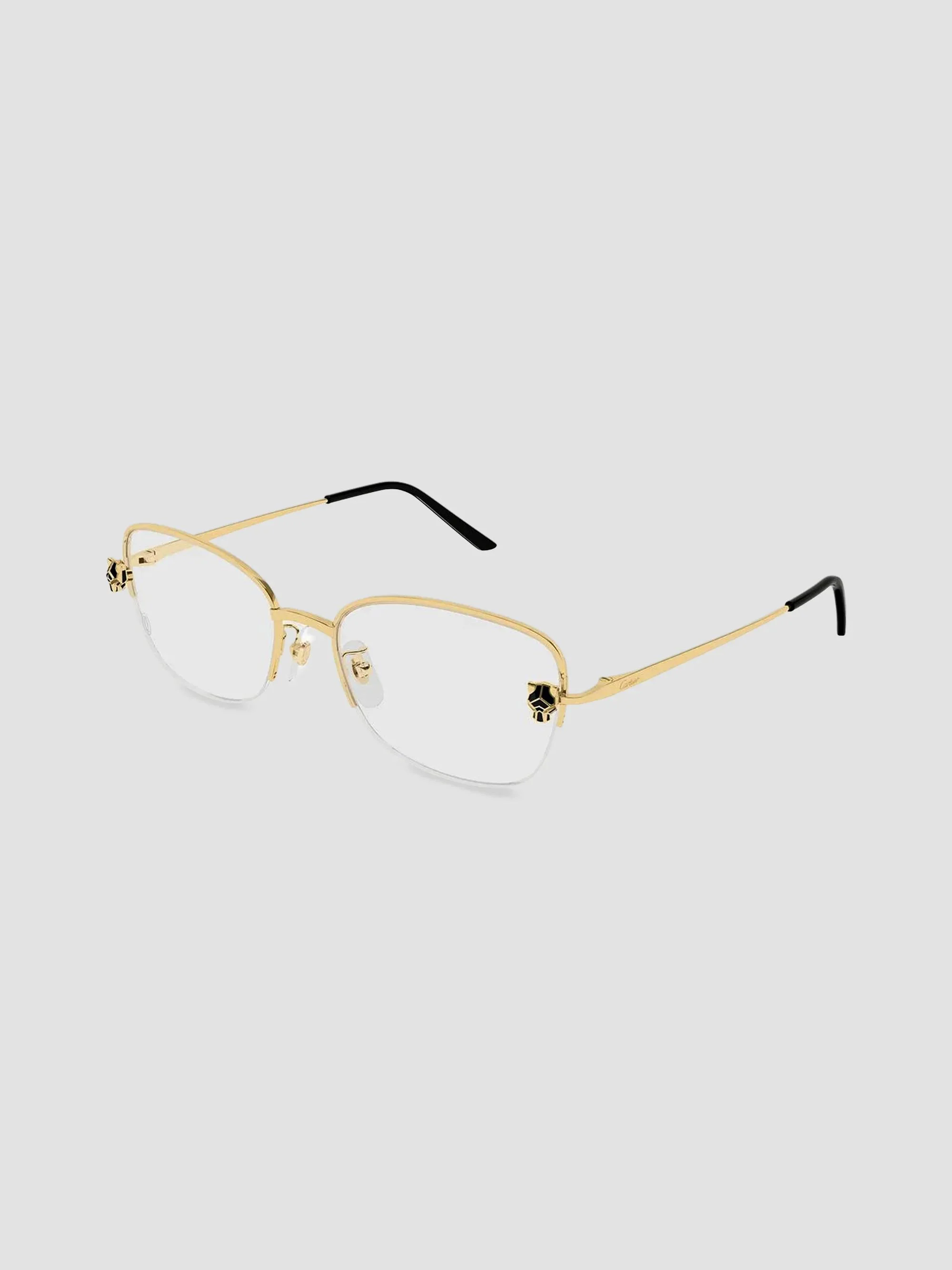 Women's Panthère de 55MM 24K-Gold-Plated Optical Eyeglasses - Gold - 1