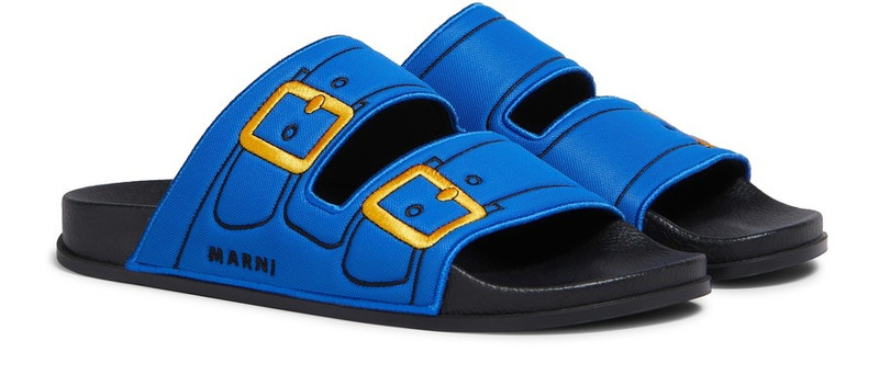 Marni Trompe L'Oeil Slider With Embroidered Buckles outlook