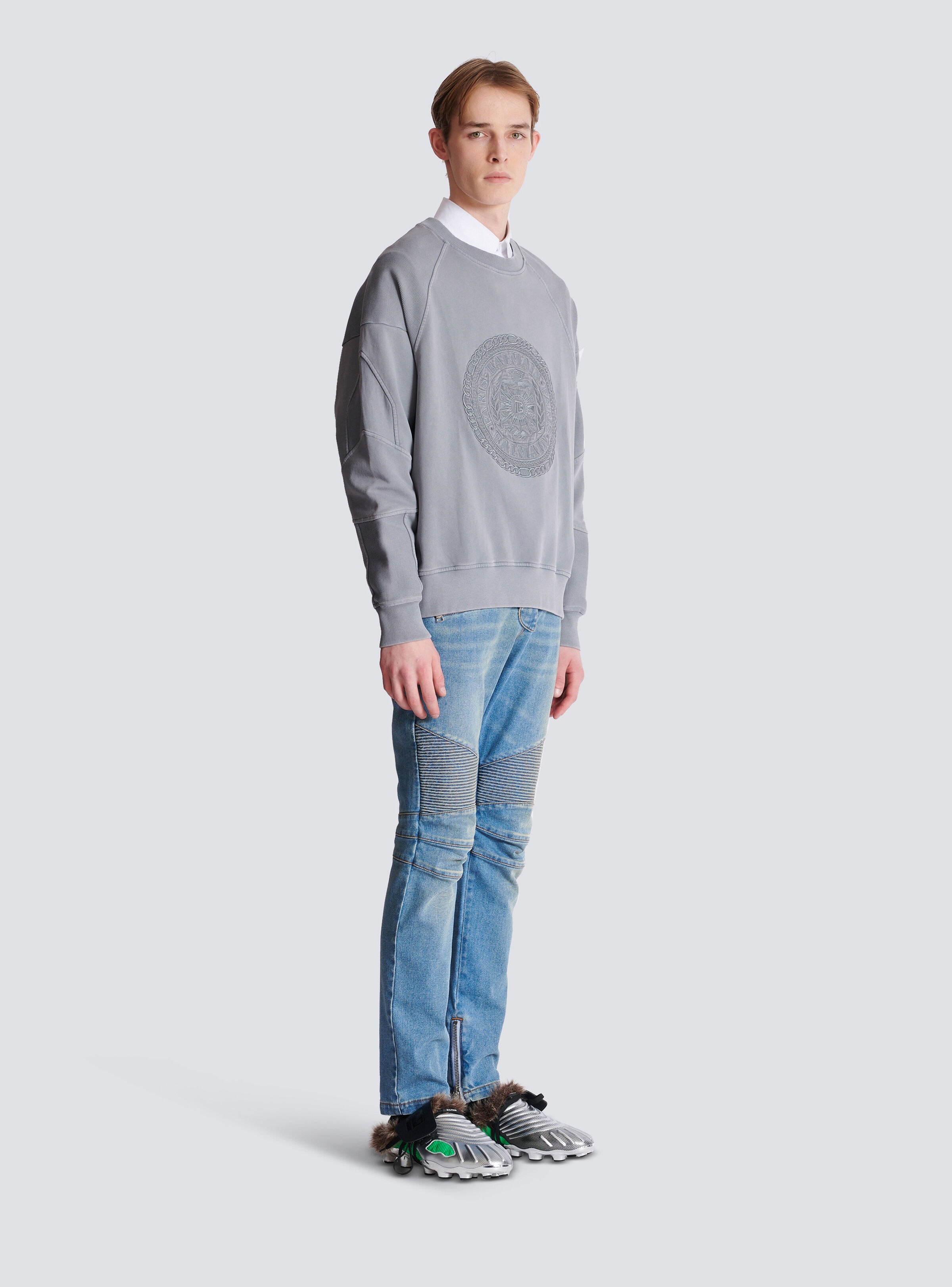 Embroidered Balmain Médaille sweatshirt - 3