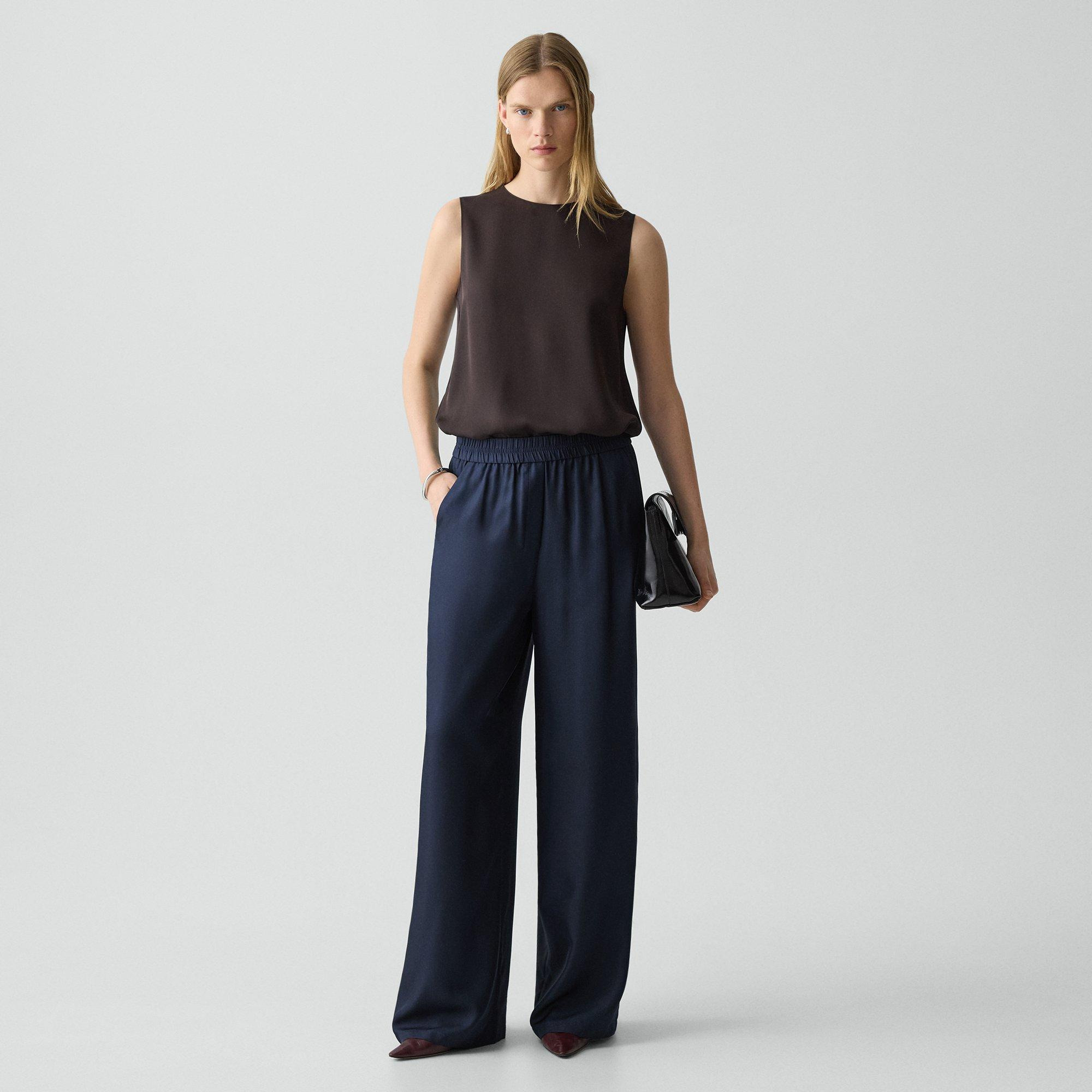 Pull-On Track Pant in Mod Silk Twill - 2
