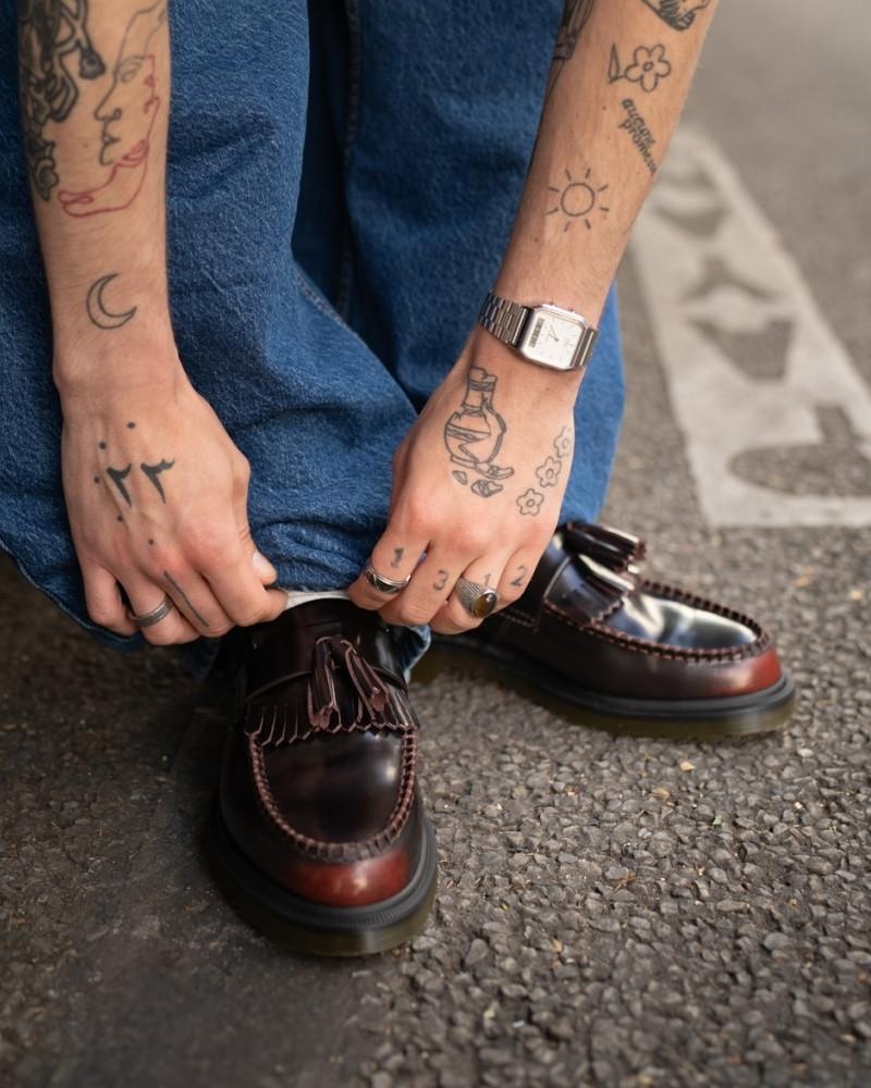 Adrian Arcadia Leather Tassel Loafers - 8