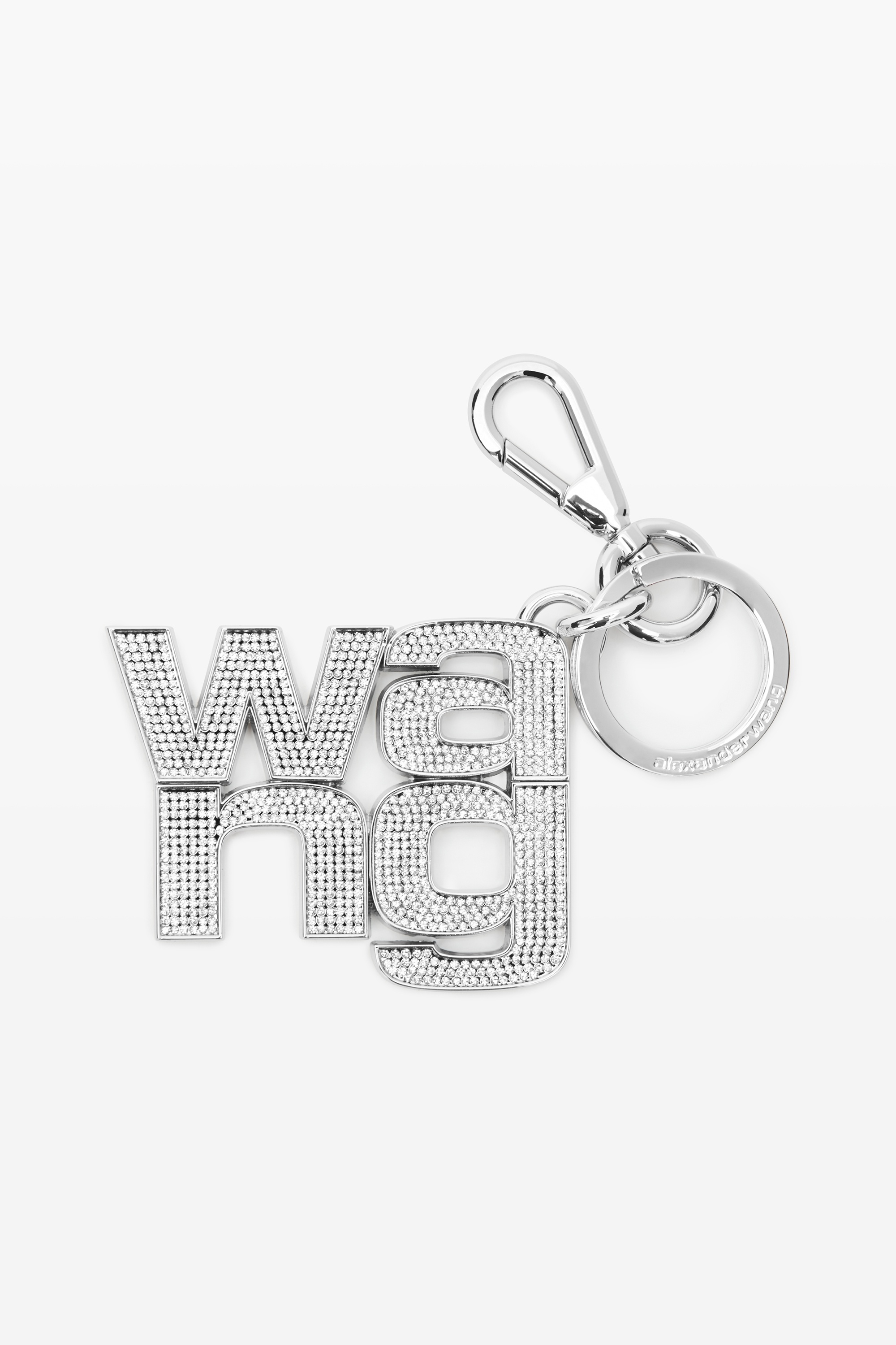 logo diamanté keychain in metal - 1