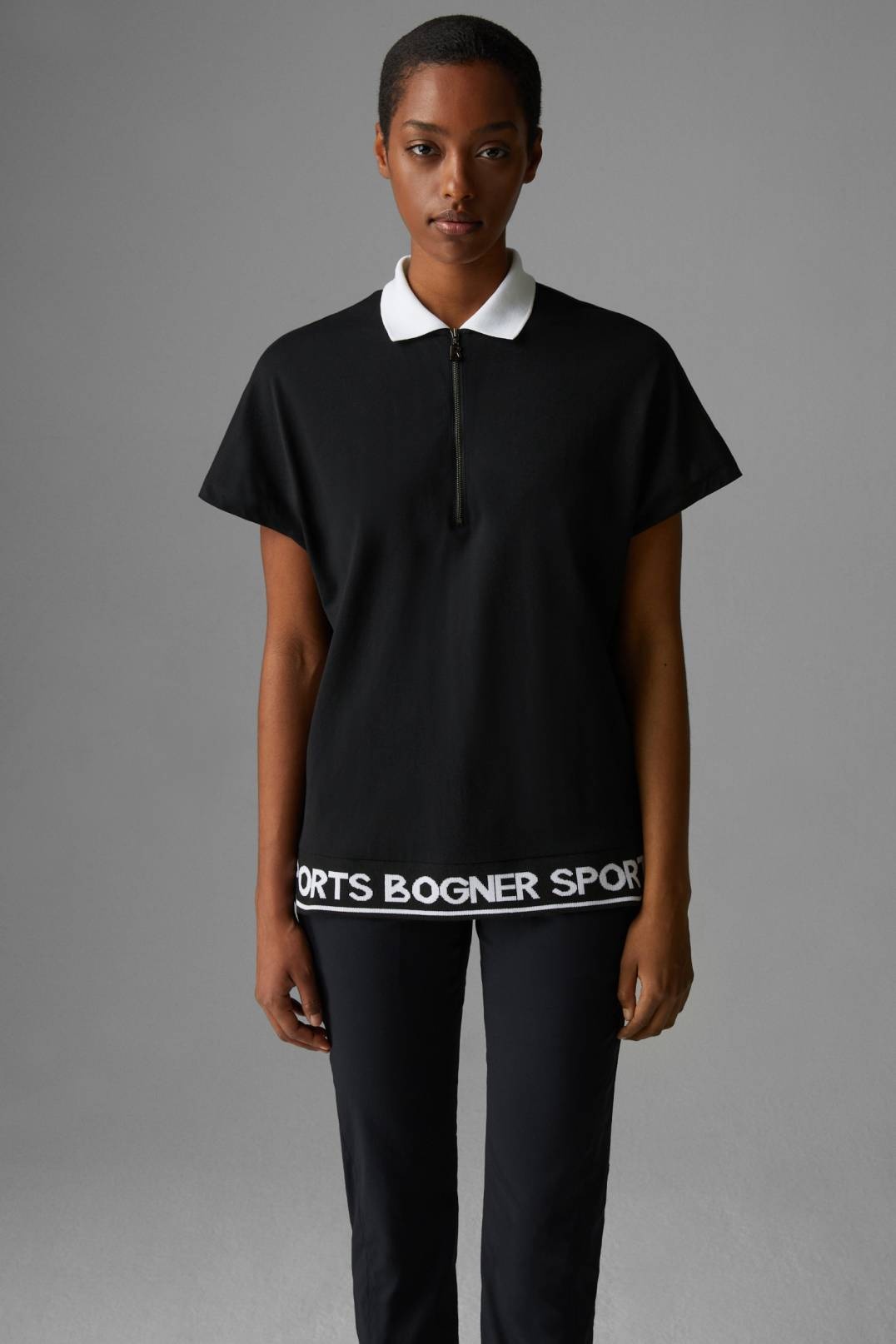 LISS FUNCTIONAL POLO SHIRT IN BLACK - 2