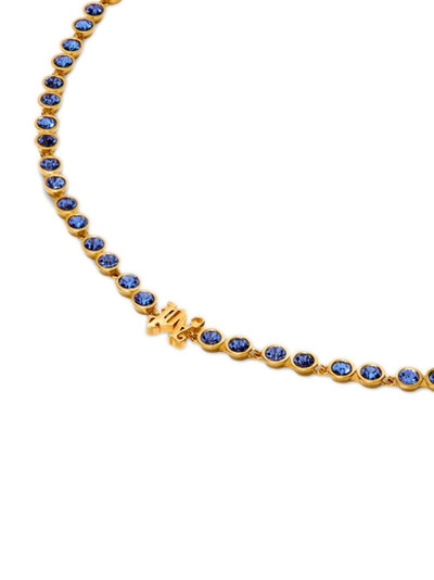 Palm Angels crystal-embellished monogram choker necklace outlook