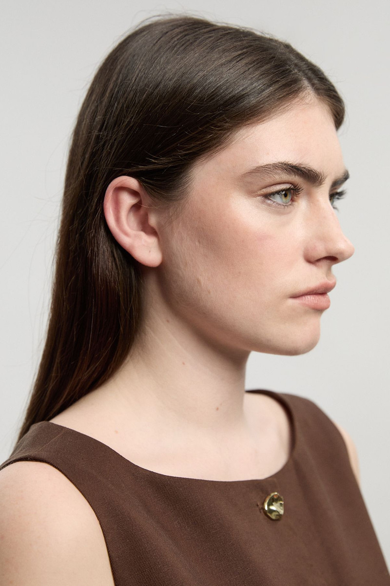 KAREN MILLEN Tailored Linen Statement Button Front Waistcoat outlook