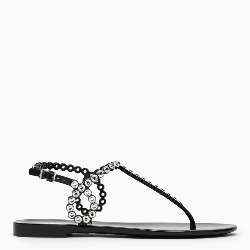 Almost Bare black sandal with crystals - 1