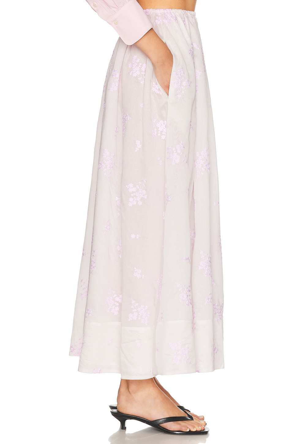Midday Skirt in Cherry Blossom Embroidery - 3