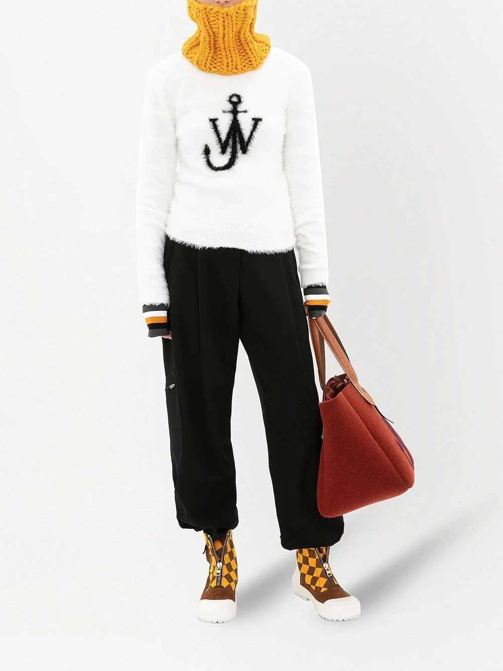 JW Anchor print textured jumper - 2