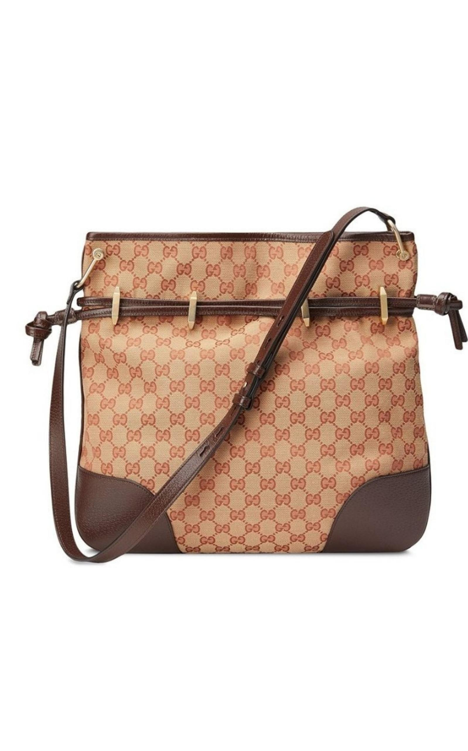 Leather and GG Supreme Fabric Shoulder Bag - 6