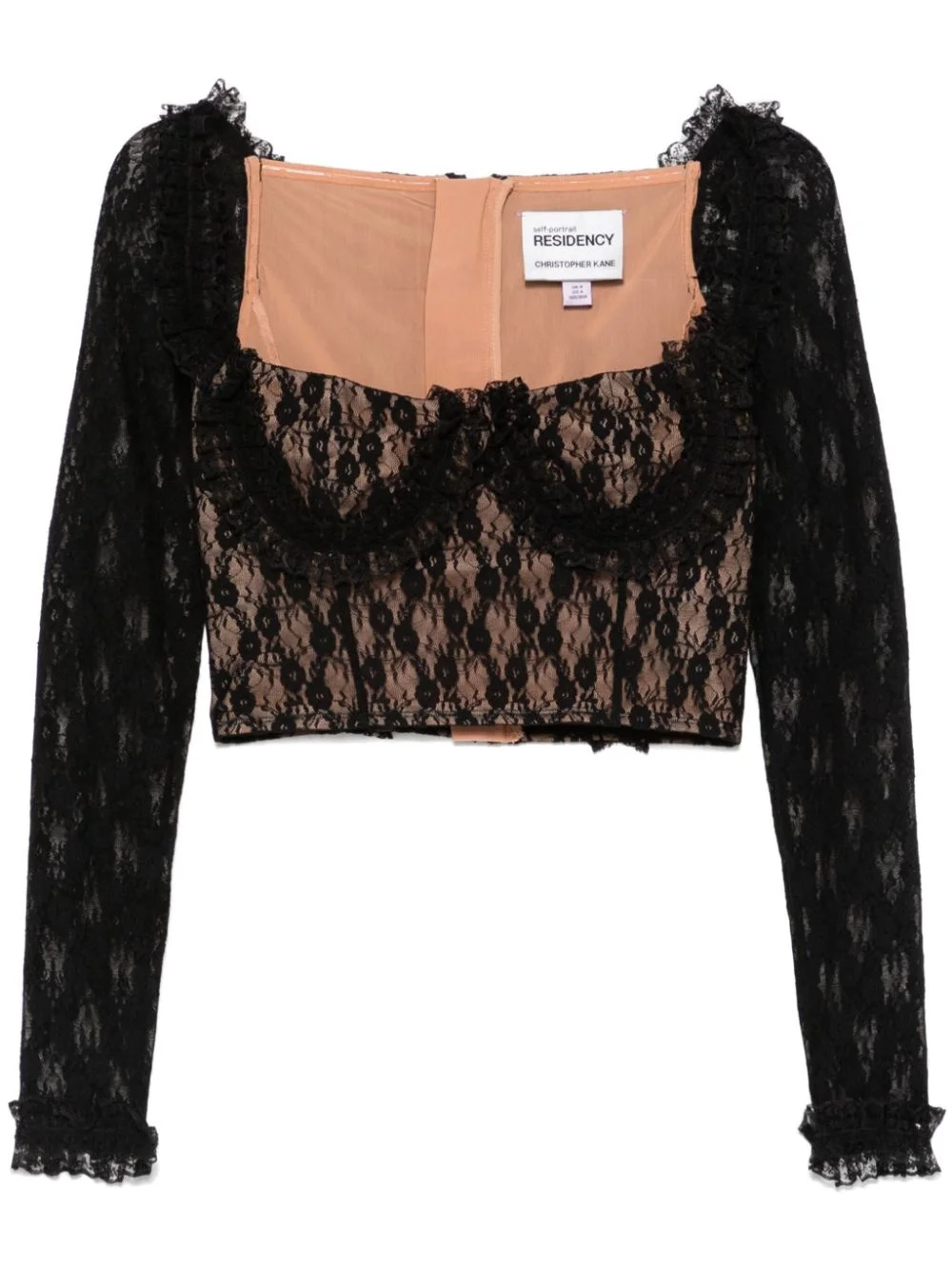 x Christopher Kane lace ruffle top - 1