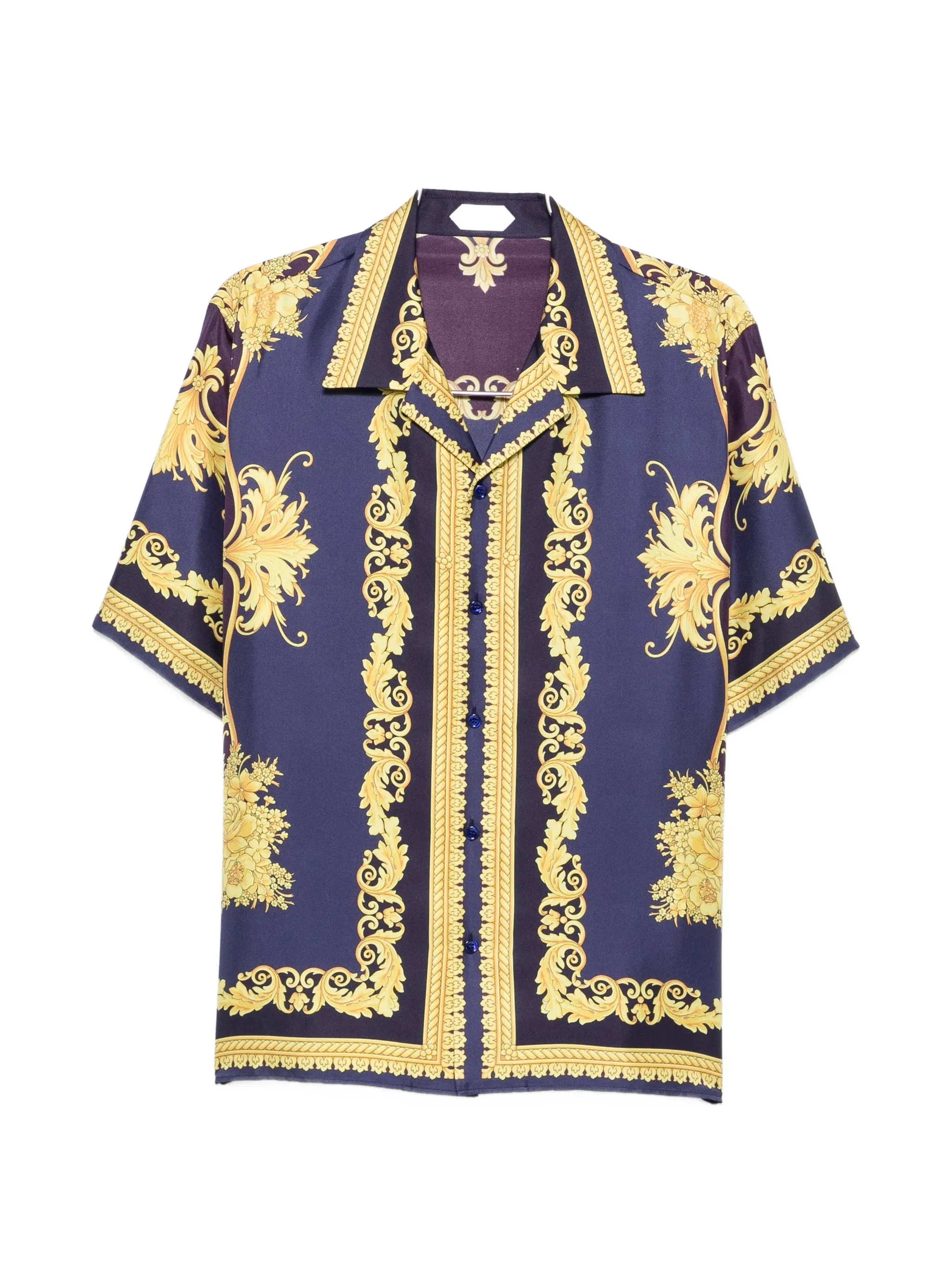 Versace Barocco-print Short-sleeve Shirt - 1