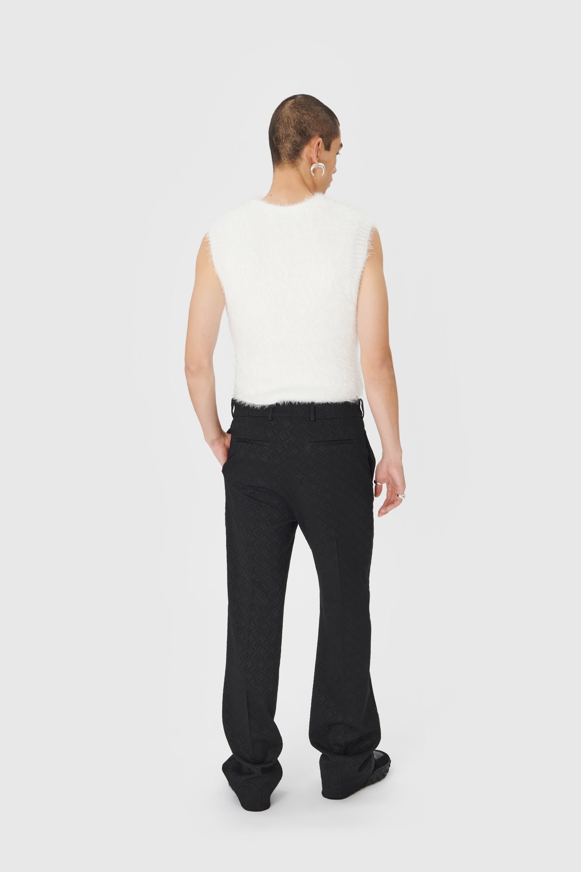 マリーンセル CORE KNIT SLEEVELESS PULLOVER Marine Serre Wild Fluffy Knit Sleeveless Pullover | REVERSIBLE