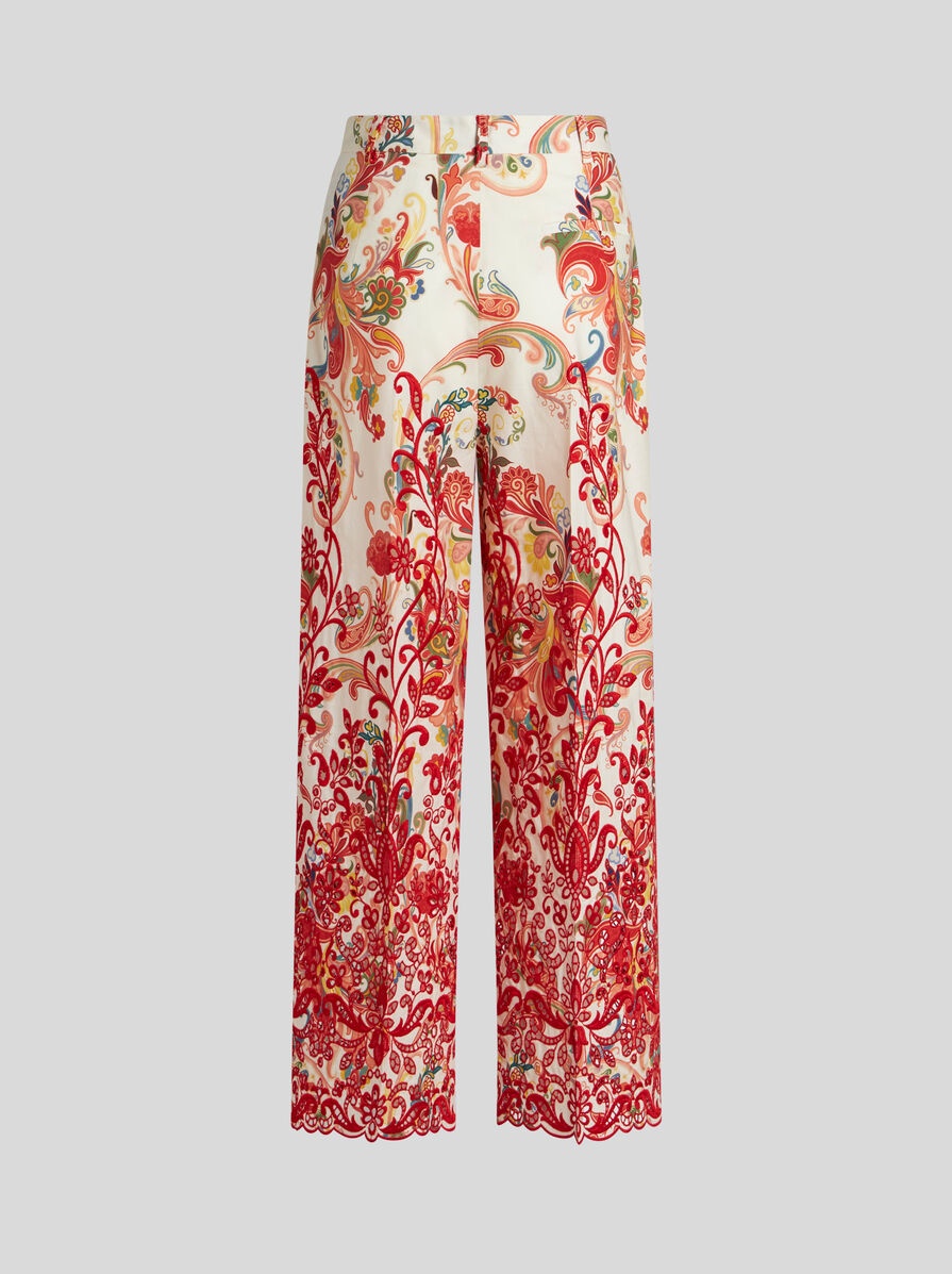 PAISLEY CULOTTE TROUSERS WITH EMBROIDERY - 6