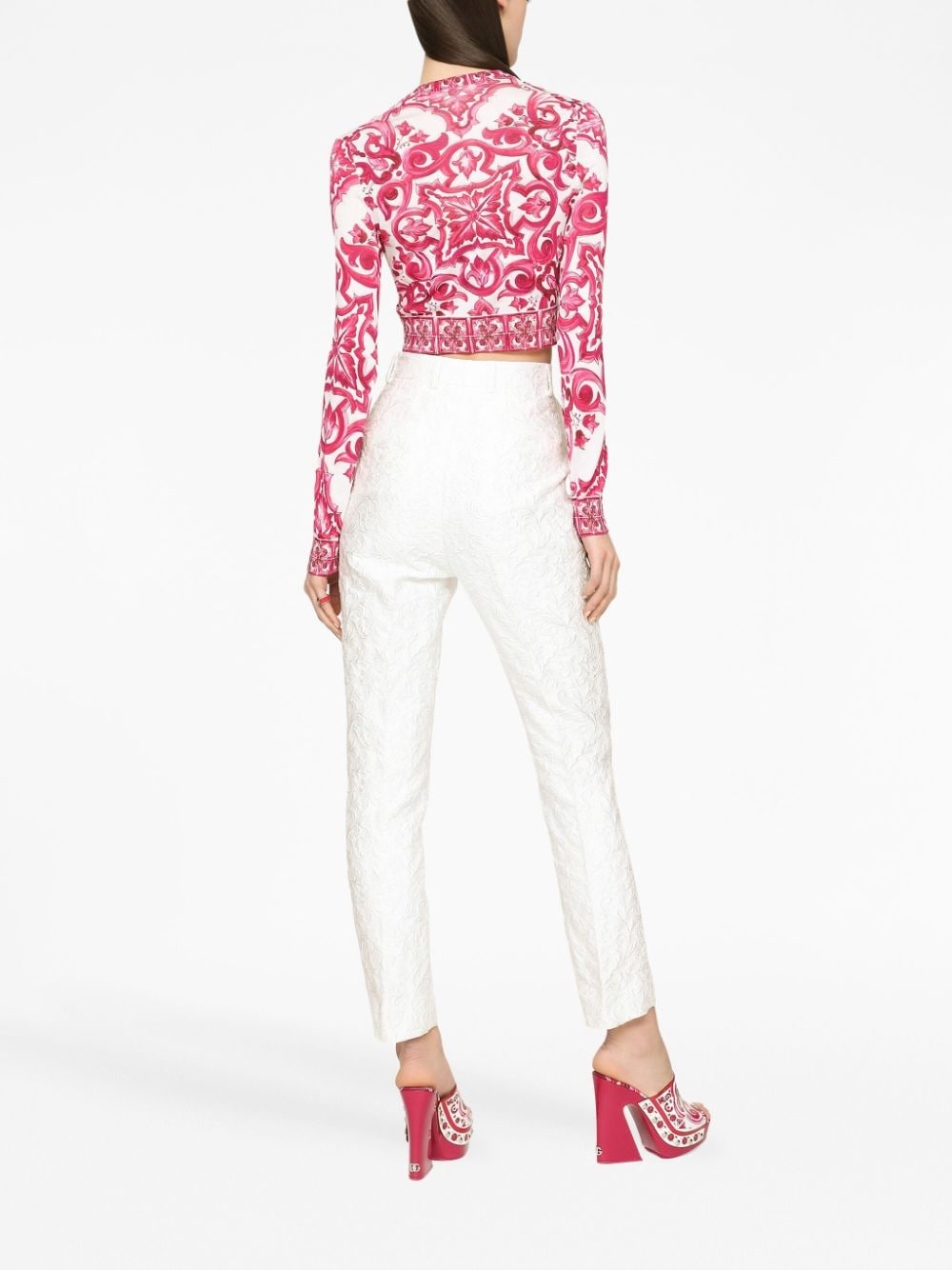 embroidered cigarette trousers - 4