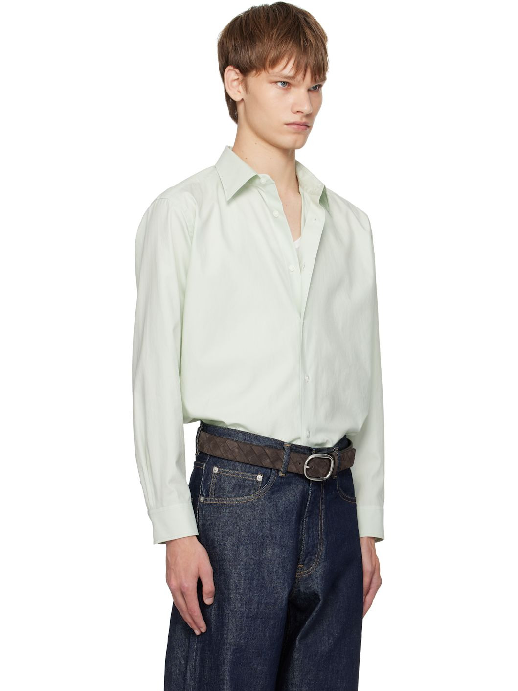 Green Washed Finx Twill Shirt - 2