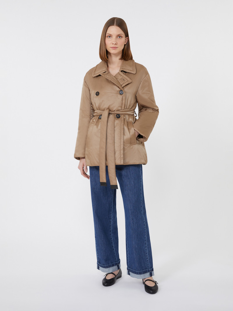 Max Mara CALLA Short water-repellent cotton trench coat outlook