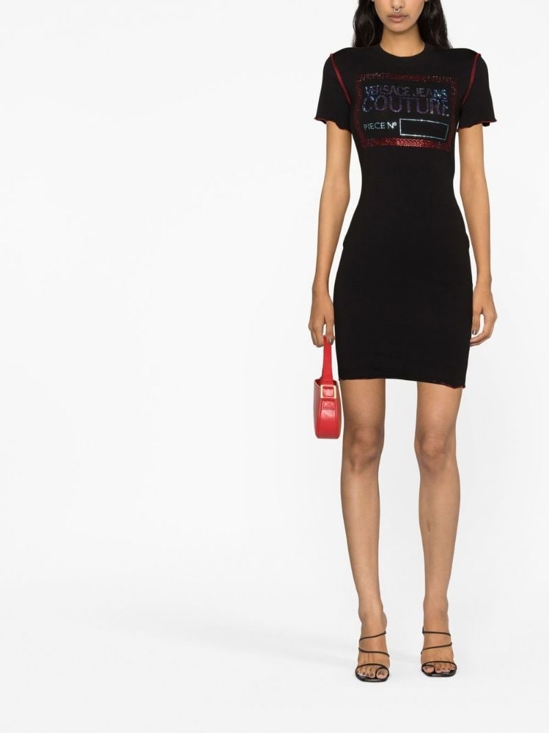 logo-embellished T-shirt dress - 2