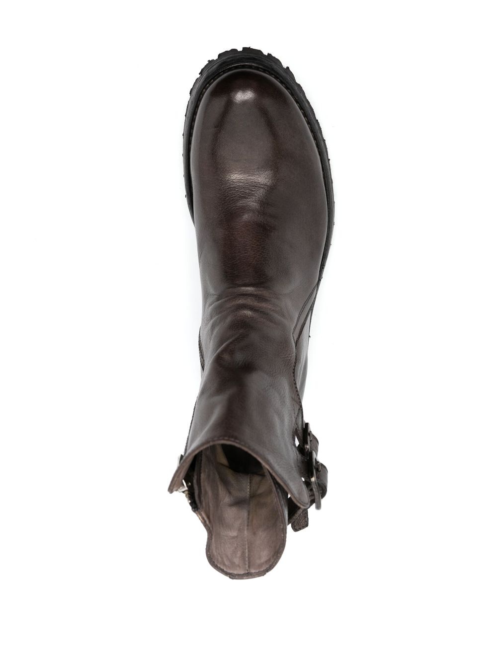 buckle-detail leather boots - 4