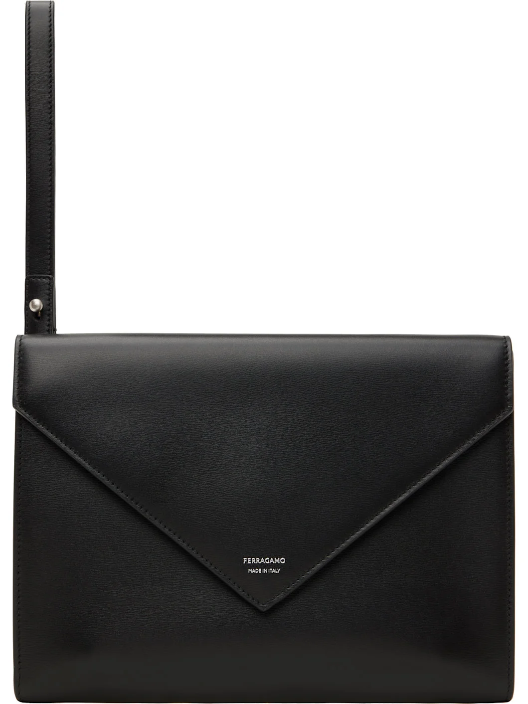Black Leather Document Pouch - 1