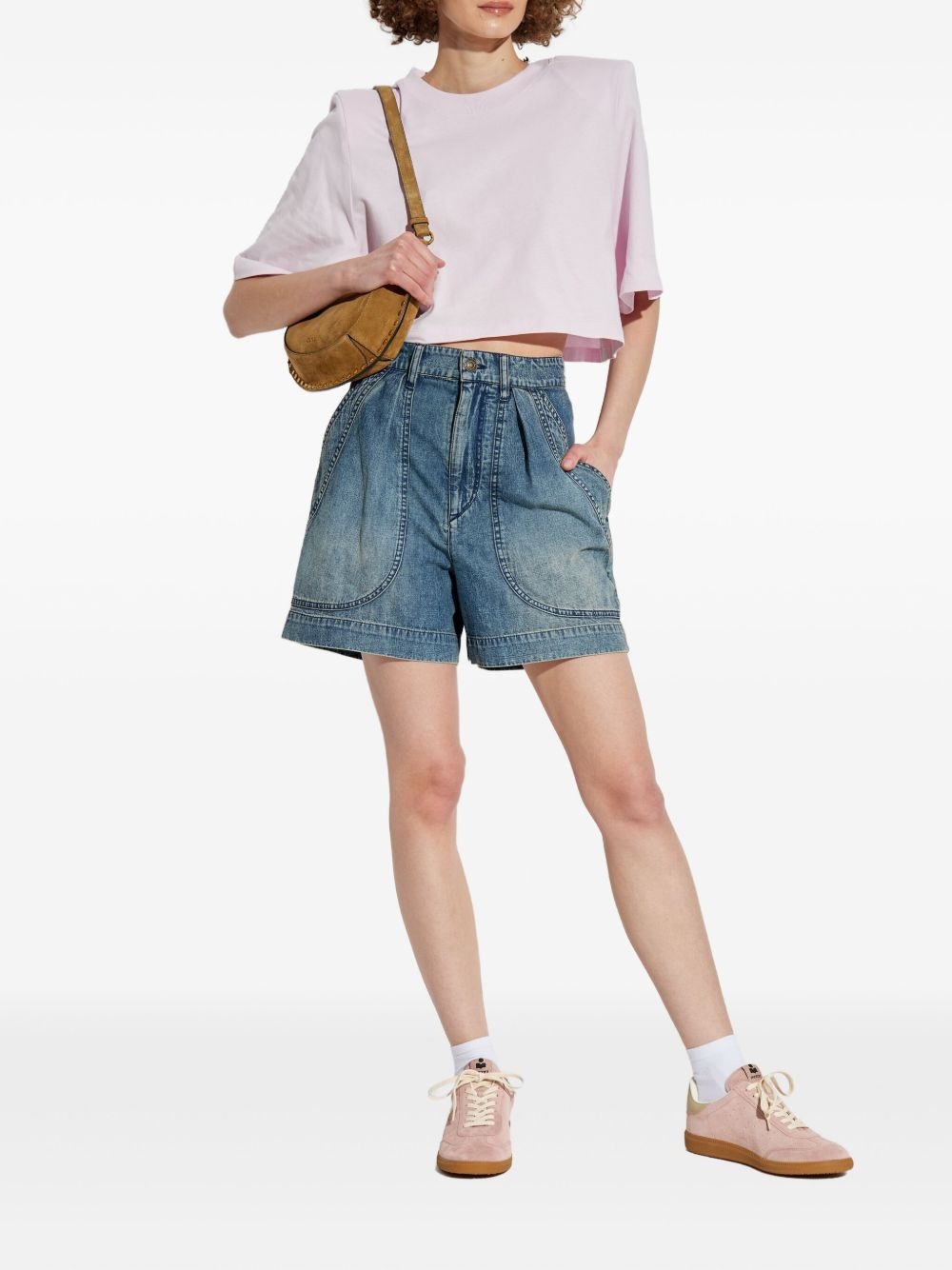 pleated pocket shorts - 2