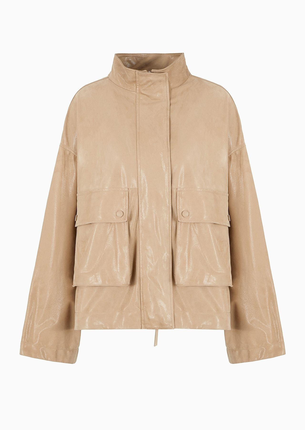 Goatskin suede blouson with pockets - 1