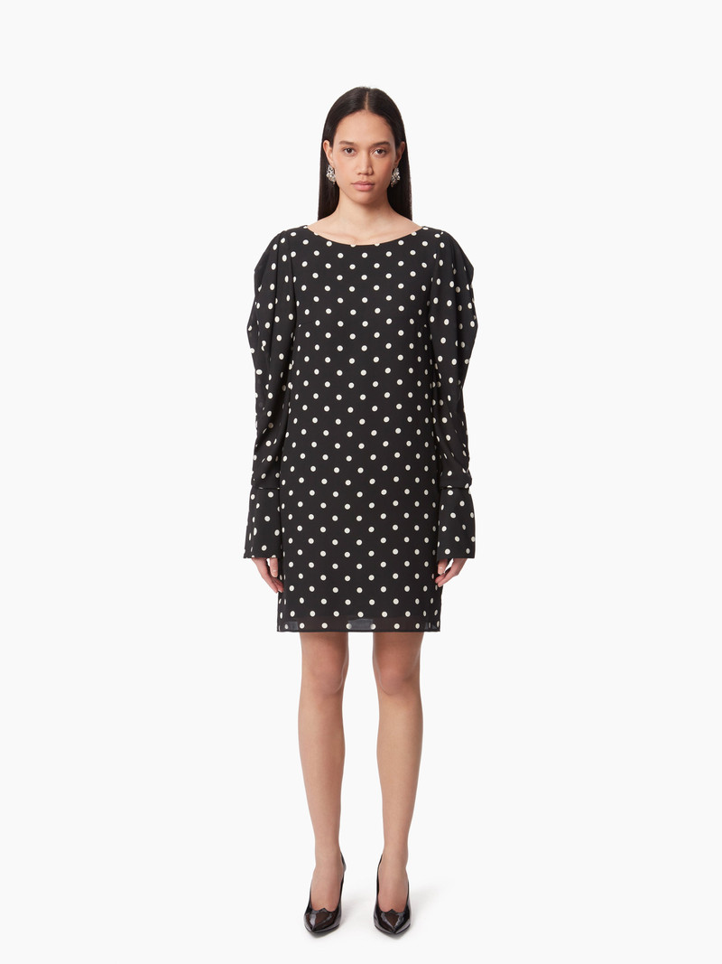 MINI DRESS WITH RUCHED SLEEVES 1
