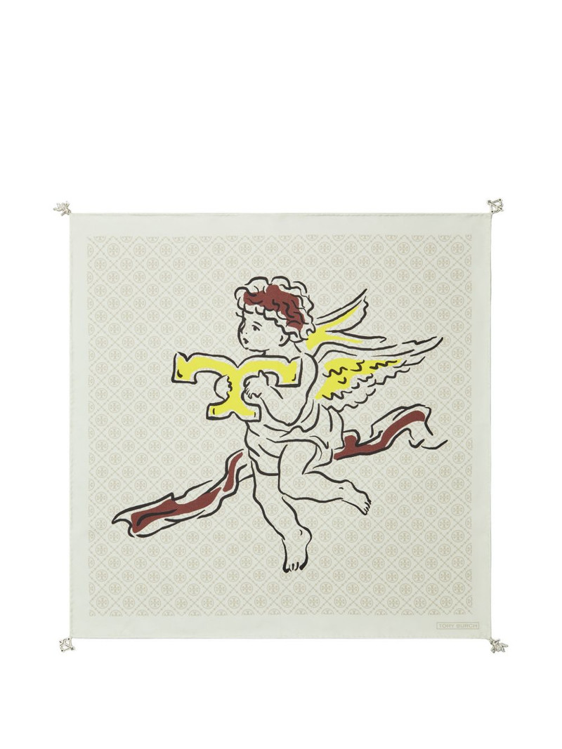 T-Monogram Cherub silk neckerchief 3