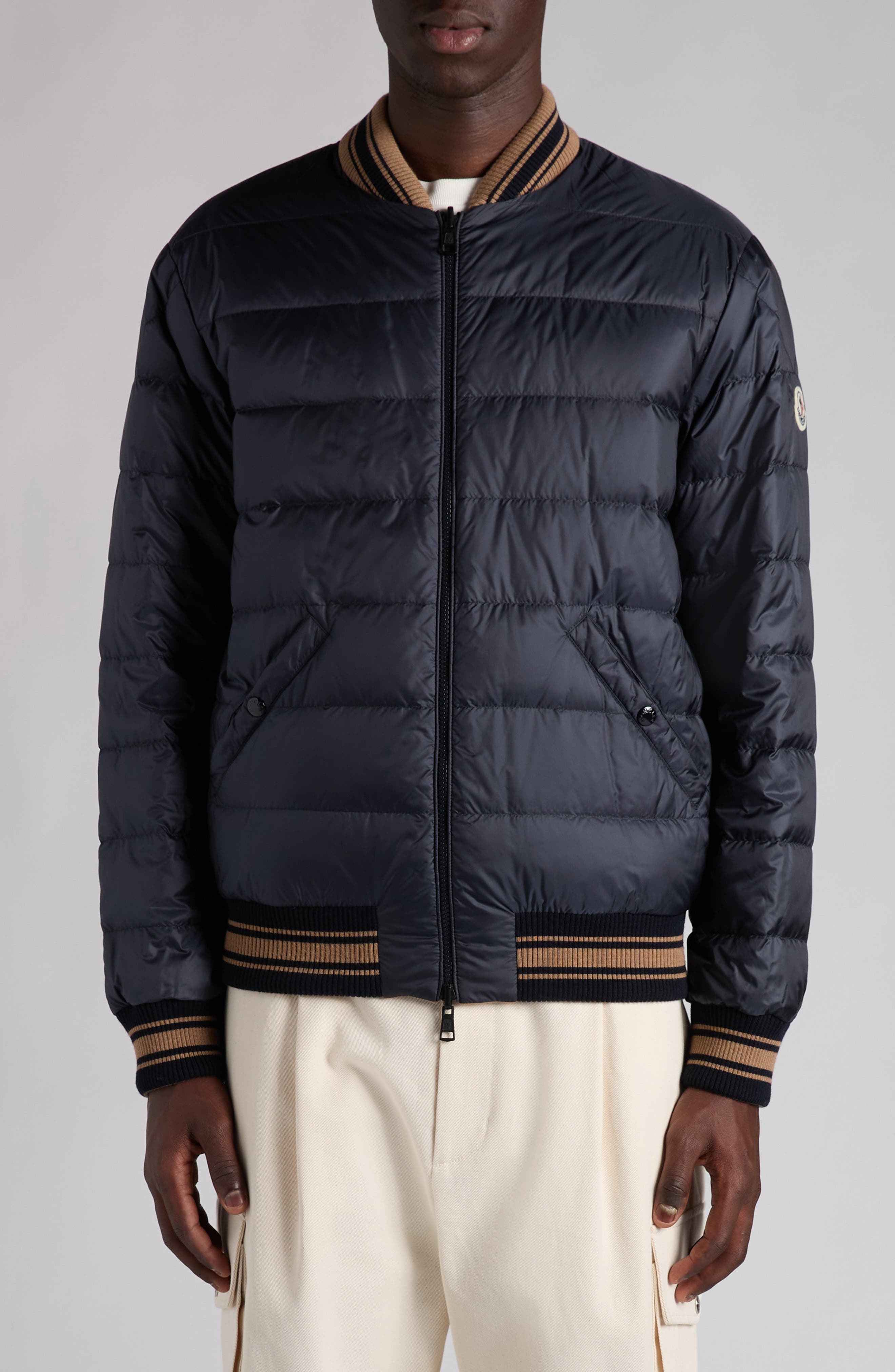 Moncler Vennes Reversible Down Bomber Jacket in Friar Brown at Nordstrom - 2
